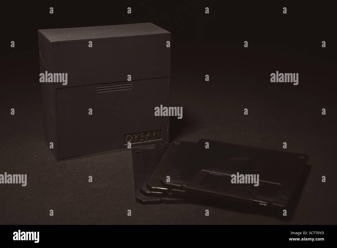 Dischetti floppy Dysan da 3,5' con scatola Foto Stock