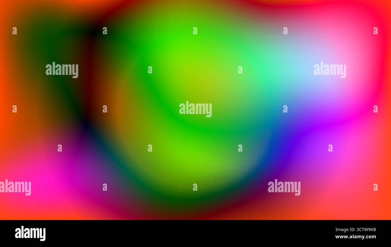 Un affascinante sfondo astratto caratterizzato da una miscela vibrante e fortemente sfocato di intensi colori psichedelici Illustrazione Vettoriale