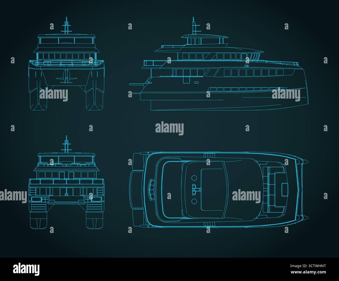 Grandi progetti di lusso illustrazione vettoriale stilizzata Illustrazione Vettoriale