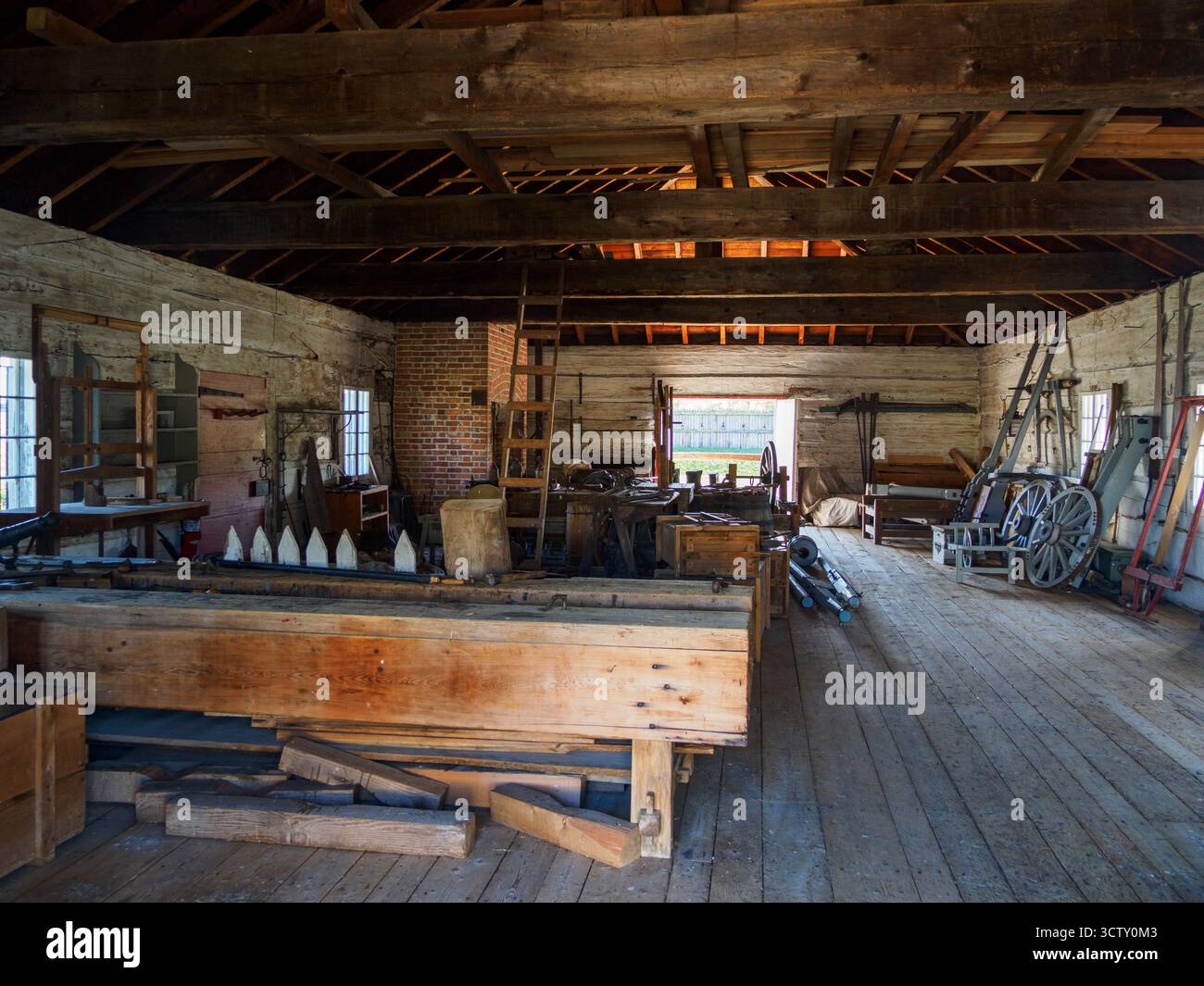 Fort George, Officers' Quarters Guardhouse, Fort George, Niagara-on-the-Lake, Ontario, Canada Foto Stock