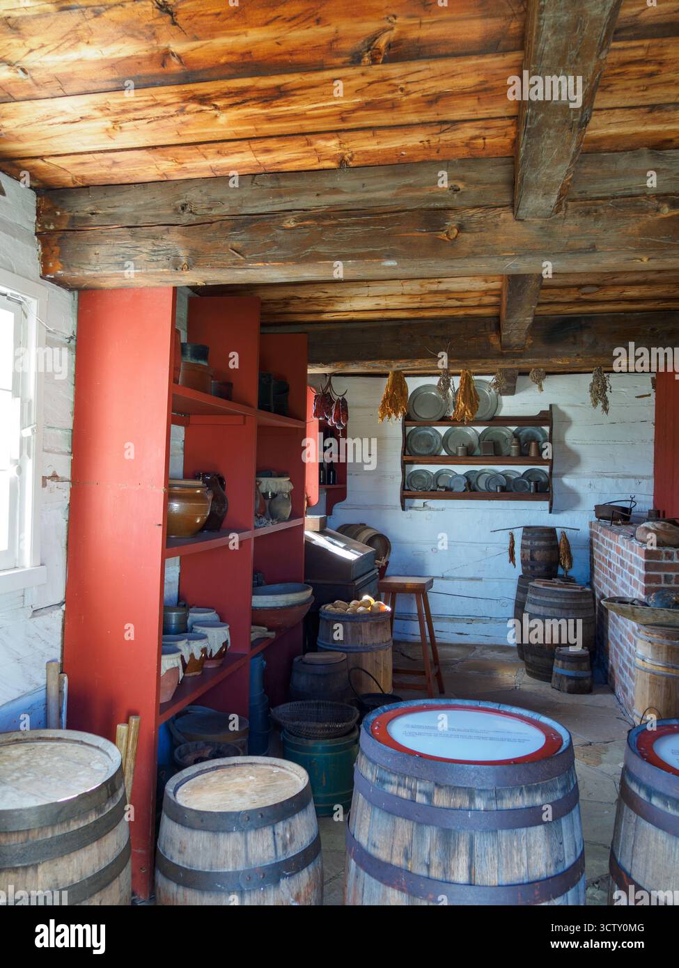 Fort George, Officers' Quarters Storage Room, Fort George, Niagara-on-the-Lake, Ontario, Canada Foto Stock