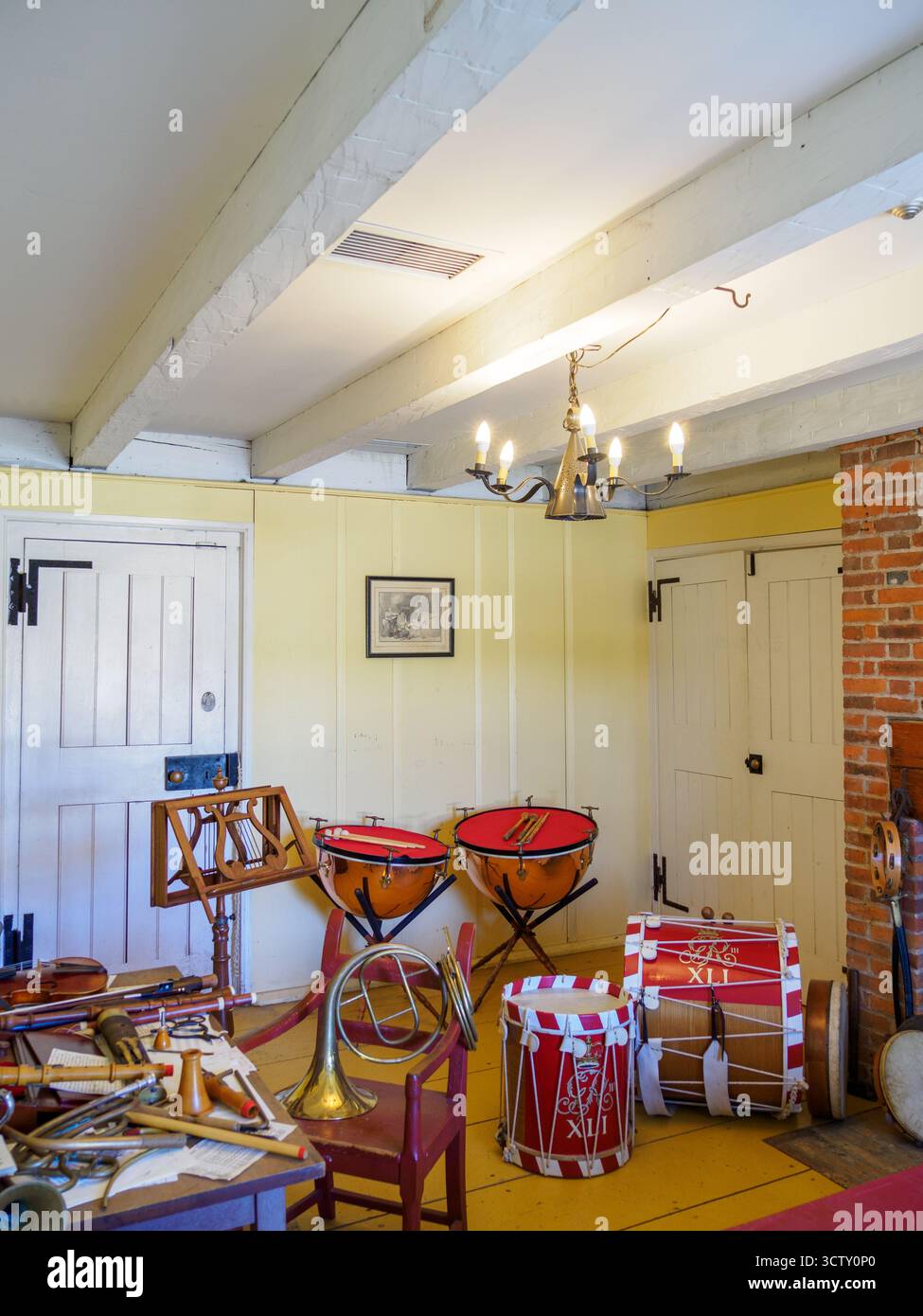 Fort George, Officers' Quarters Military Band Room. Fort George, Niagara-on-the-Lake, Ontario, Canada Foto Stock