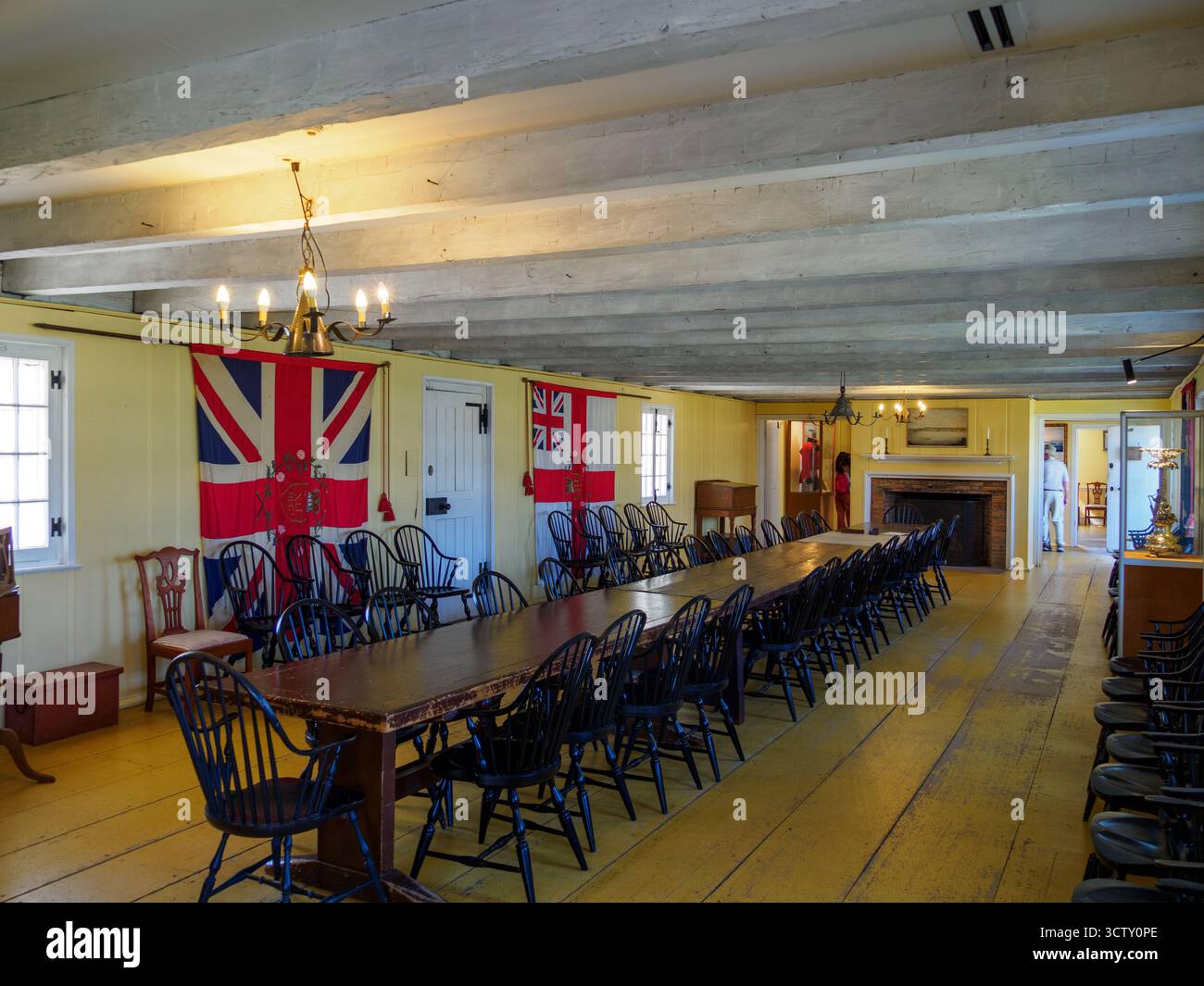 Fort George, sala principale del quartier degli ufficiali. Fort George, Niagara-on-the-Lake, Ontario, Canada Foto Stock