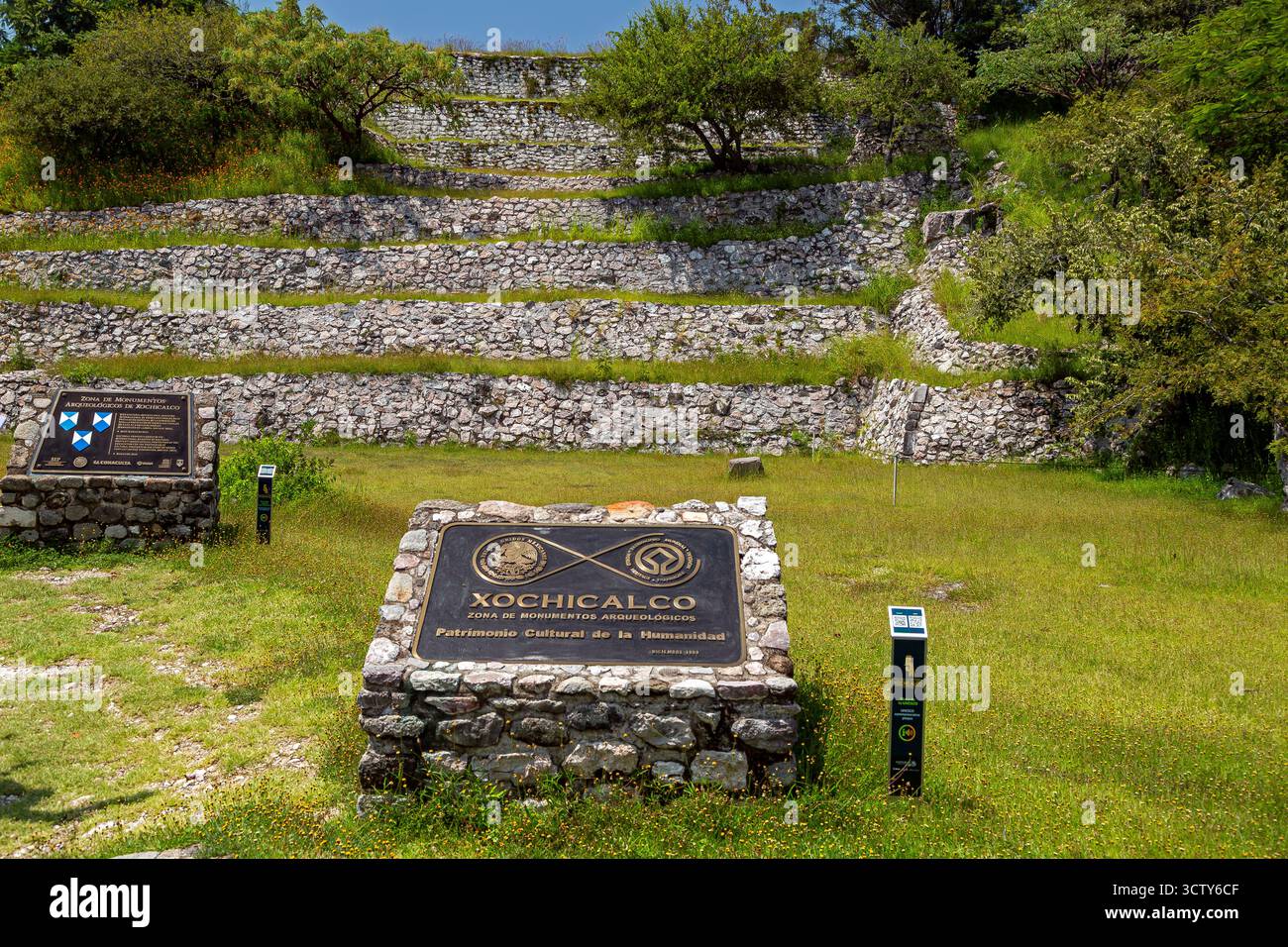 Sito archeologico di Xochicalco, Morelos, Messico Foto Stock