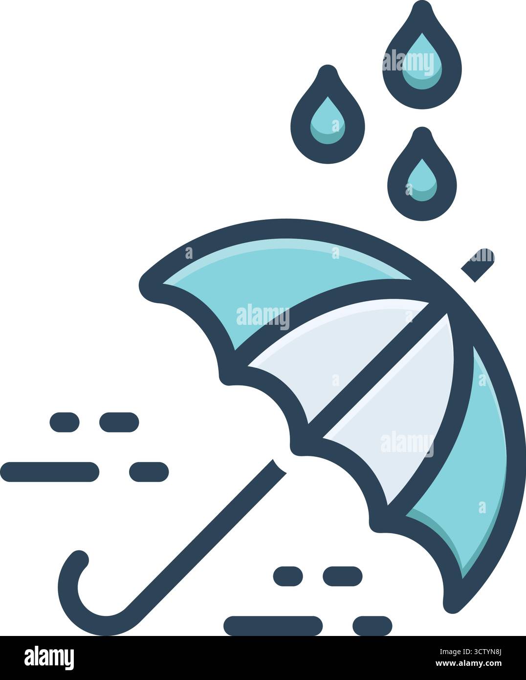 Icona per monsone, piovoso Illustrazione Vettoriale
