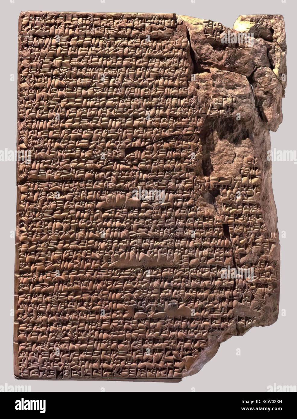 5932. Tavoletta cuneiforme di Babilonia, datata 1750 a.C. Il testo accadico contiene le più antiche ricette di cucina conosciute. Foto Stock