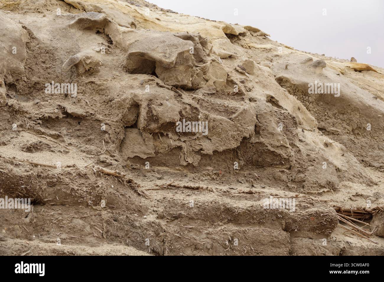 Campo di Mastaba nel complesso della Piramide di Senusret II a El Lahun, Fayoum, Egitto Foto Stock