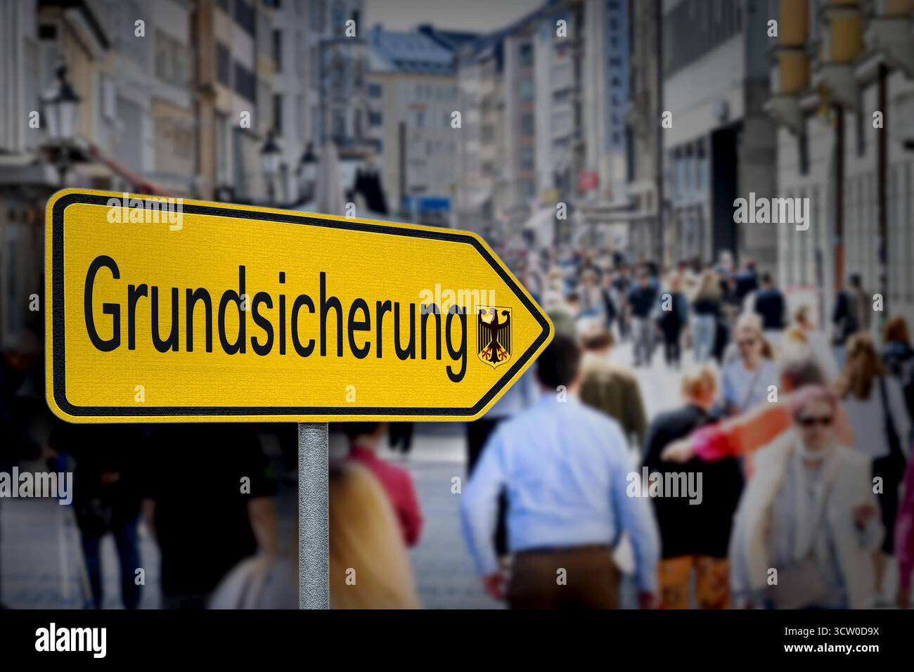 ACHTUNG FOTOMONTAGE Union und SPD verkuenden Ergebnisse: DAS Ende vom Buergergeld, das jetzt Grundsicherung heisst Koalition einigt sich bei Rente, Verkehr und Buergergeld *** ATTENZIONE FOTO MOONTAGES Union e SPD annunciano i risultati la fine dell'indennità dei cittadini, ora chiamata Basic Security Coalition raggiunge un accordo su pensioni, trasporti e indennità dei cittadini Foto Stock