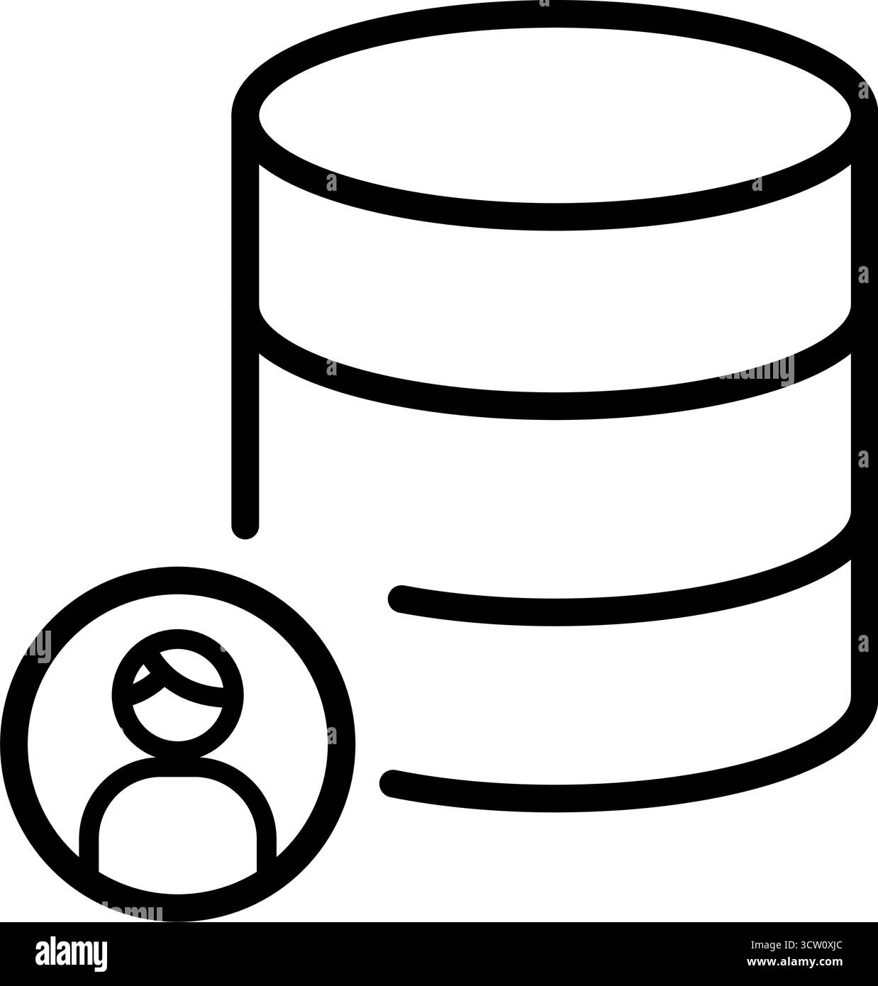 Icona profilo database utenti Illustrazione Vettoriale