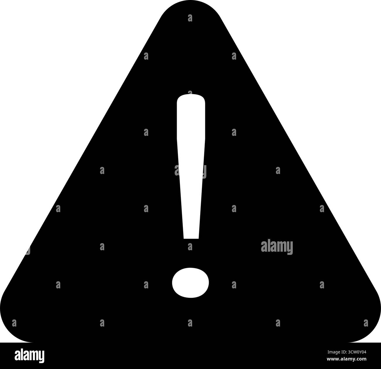 Avvertenza punto esclamativo triangolo icona glifo Illustrazione Vettoriale