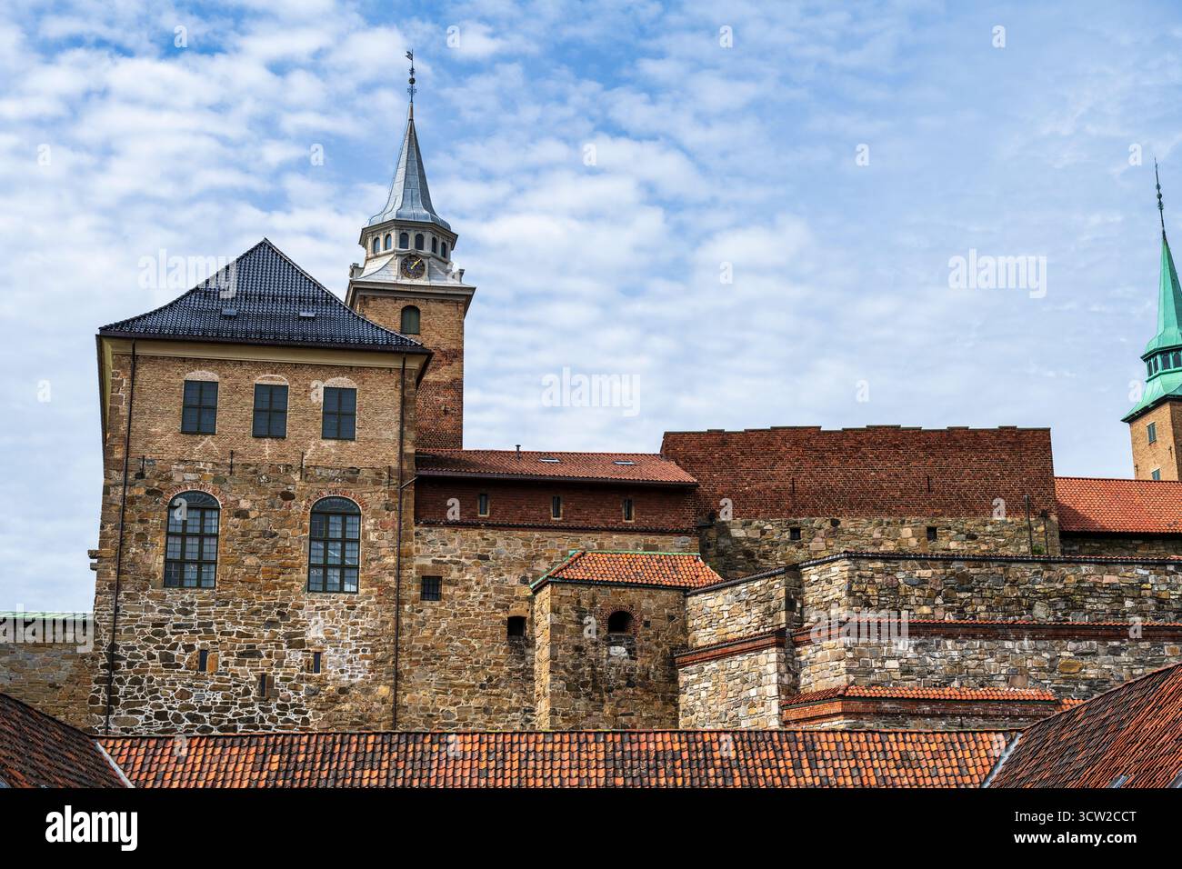 L'ala sud della fortezza di Akershus nel centro di Oslo, Norvegia, Europa settentrionale Foto Stock
