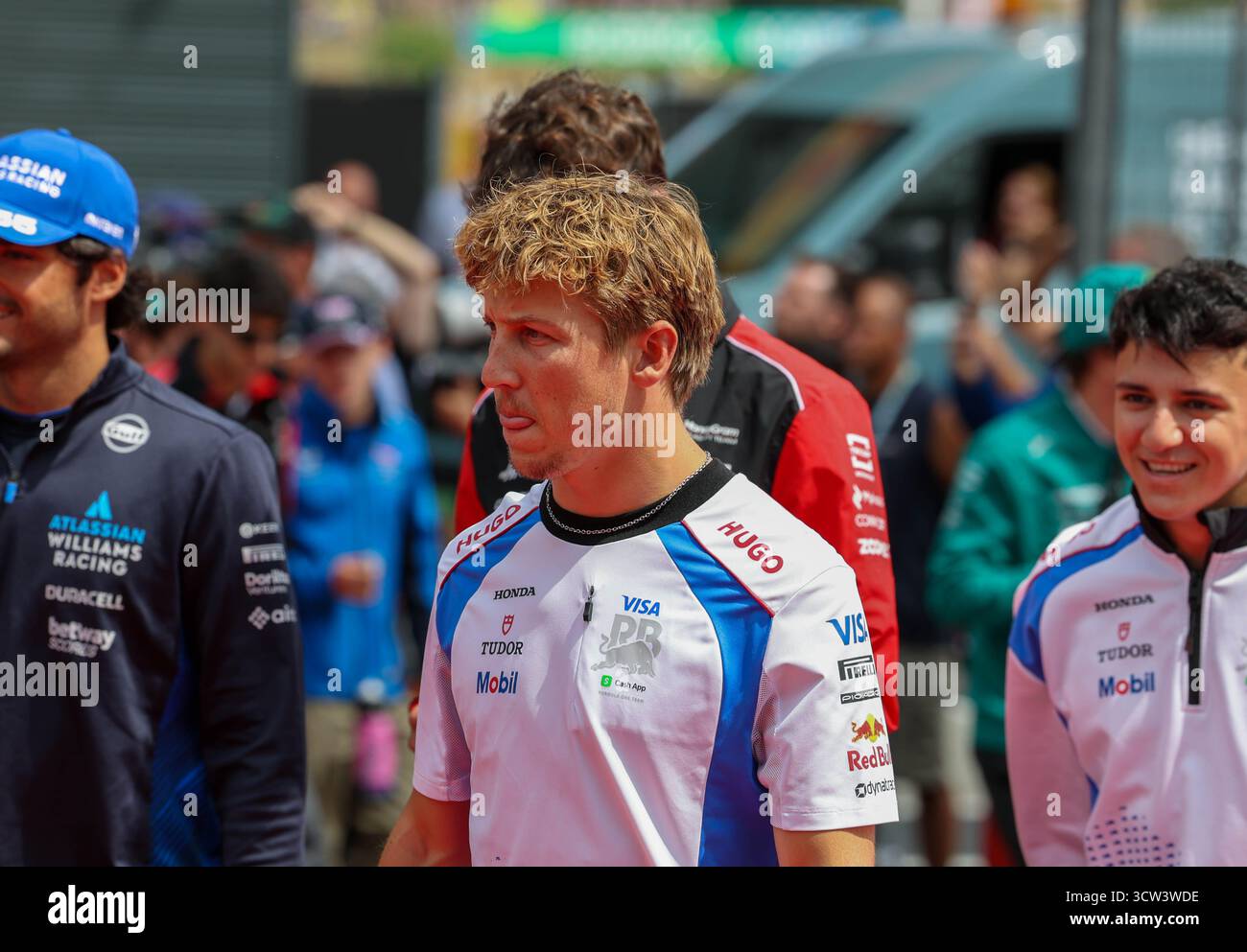 GP di Ungheria F1 2025 il 3 agosto 2025 a Budapest, Ungheria - Formula 1 Liam Lawson pilota per Racing Bulls Foto Stock