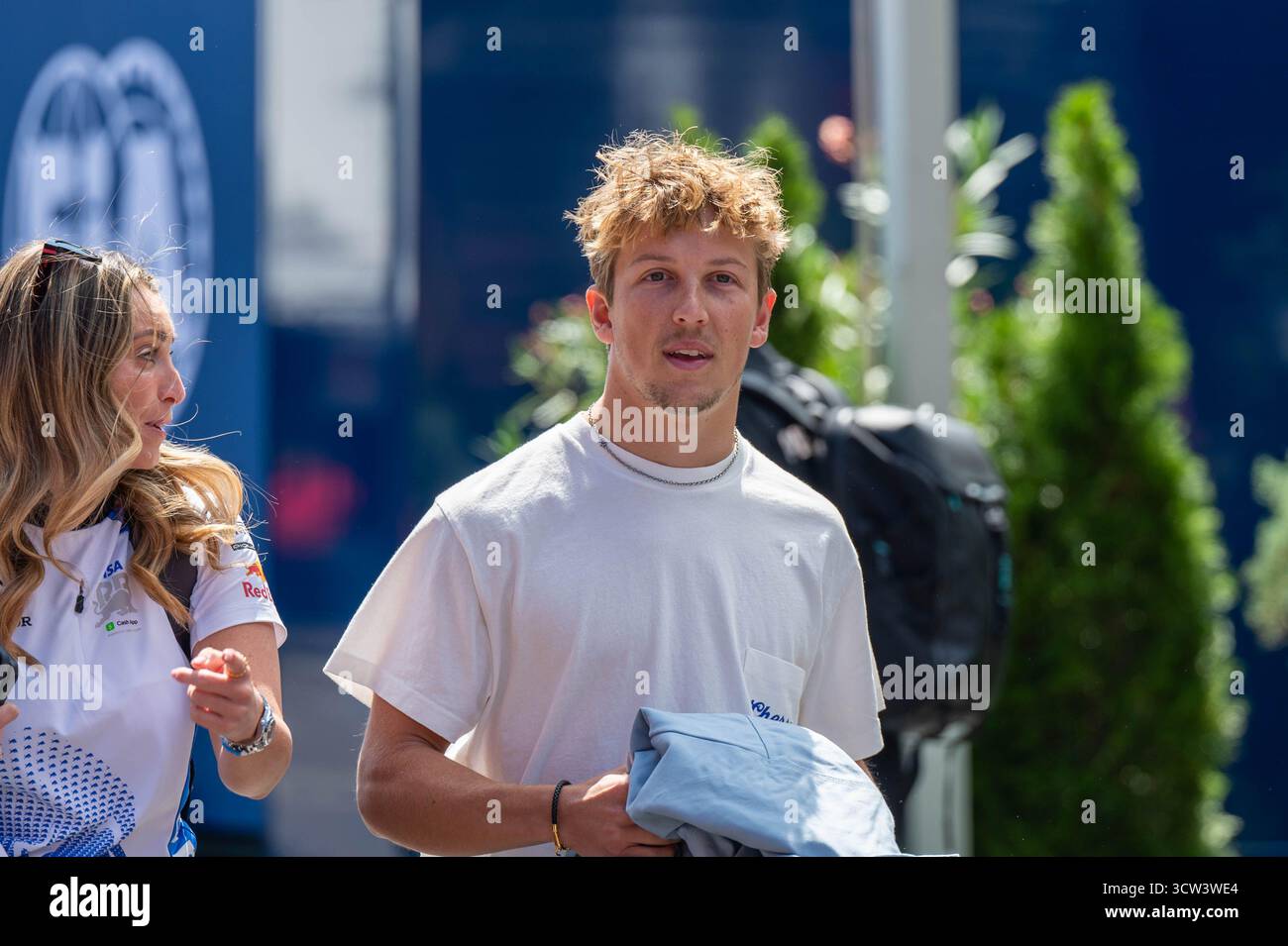 GP di Ungheria F1 2025 il 3 agosto 2025 a Budapest, Ungheria - Formula 1 Liam Lawson pilota per Racing Bulls Foto Stock