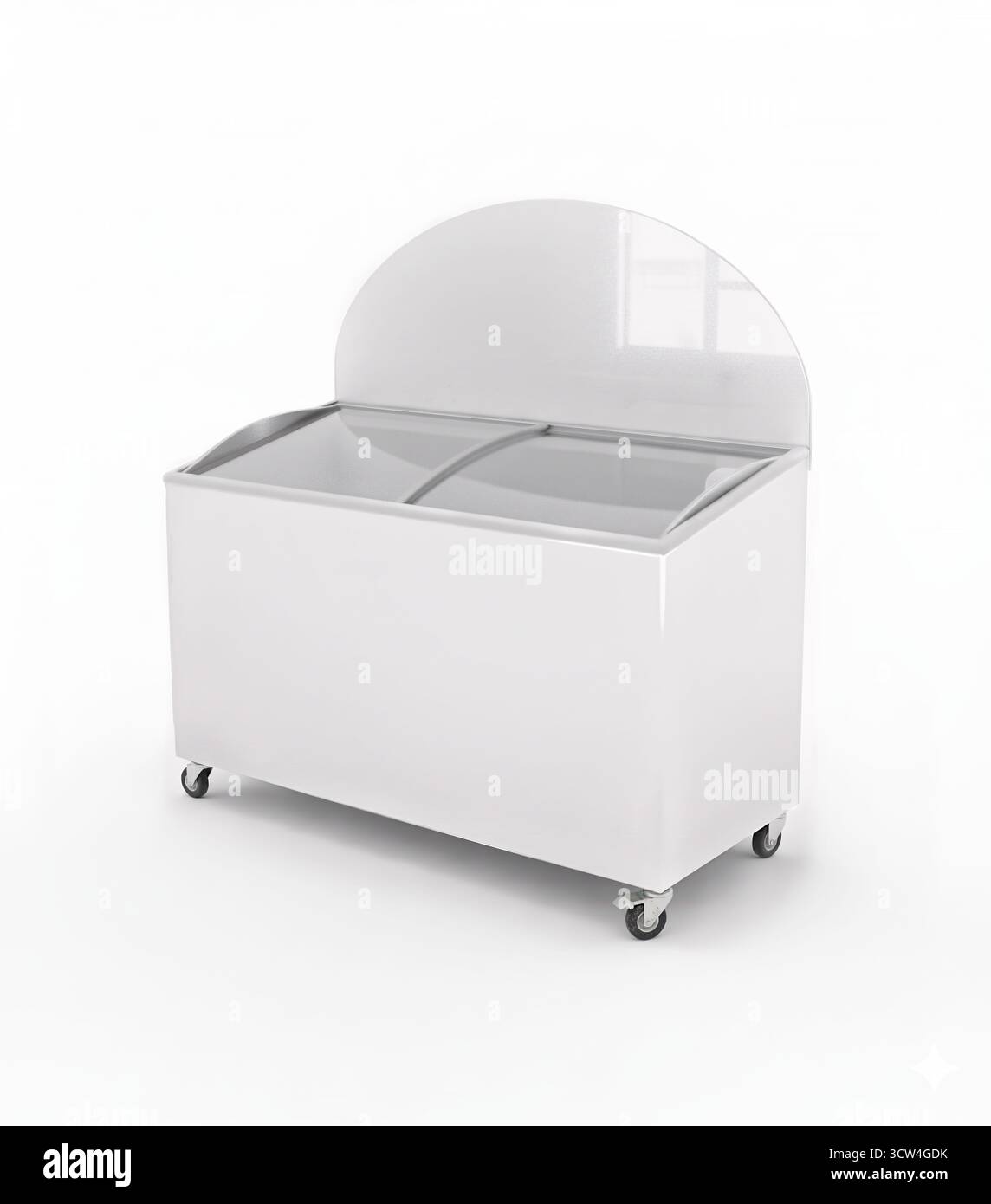 Modello di congelatore orizzontale per gelati. Foto Stock
