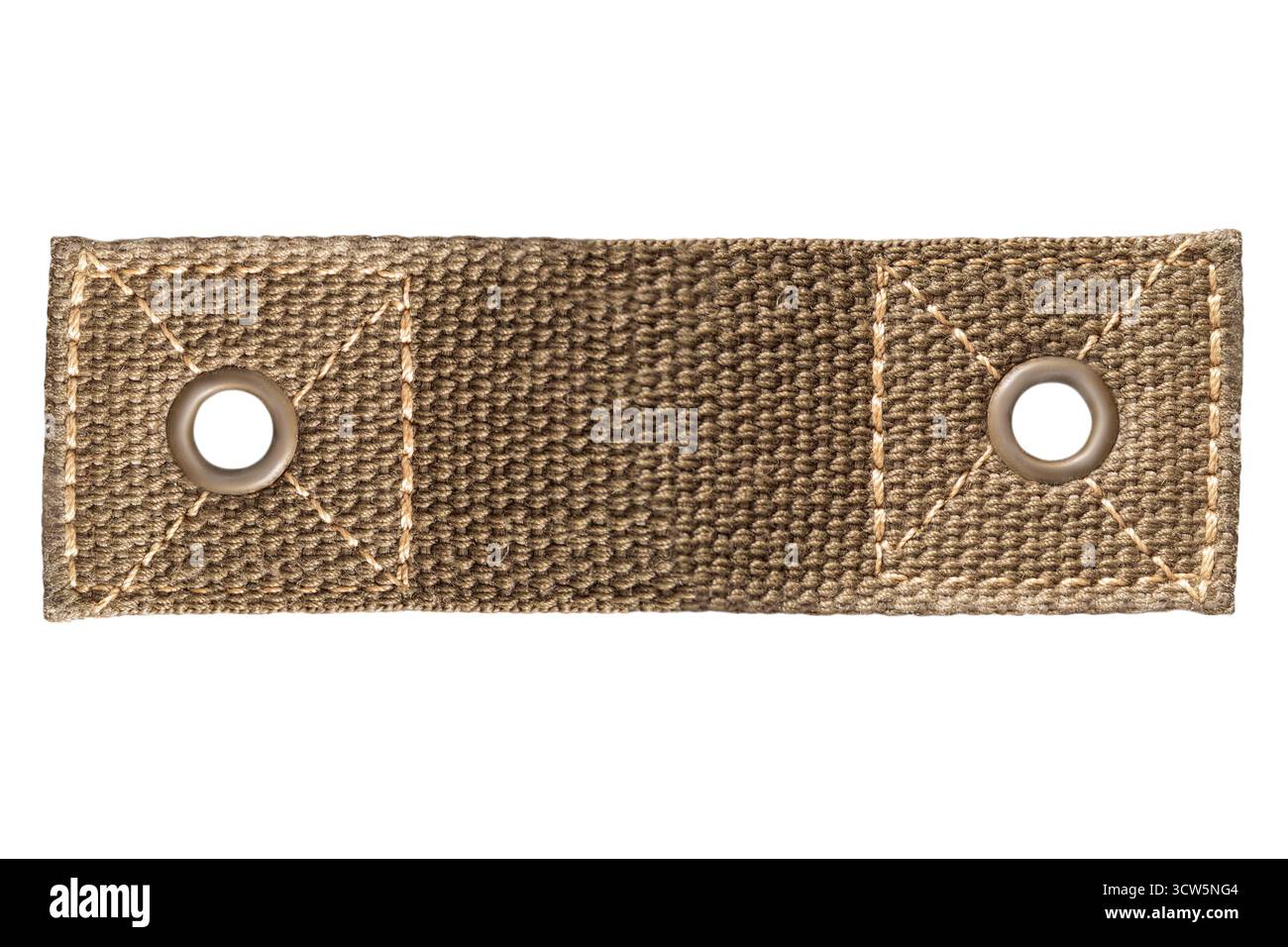 Patch in tela cachi isolata su sfondo bianco Foto Stock