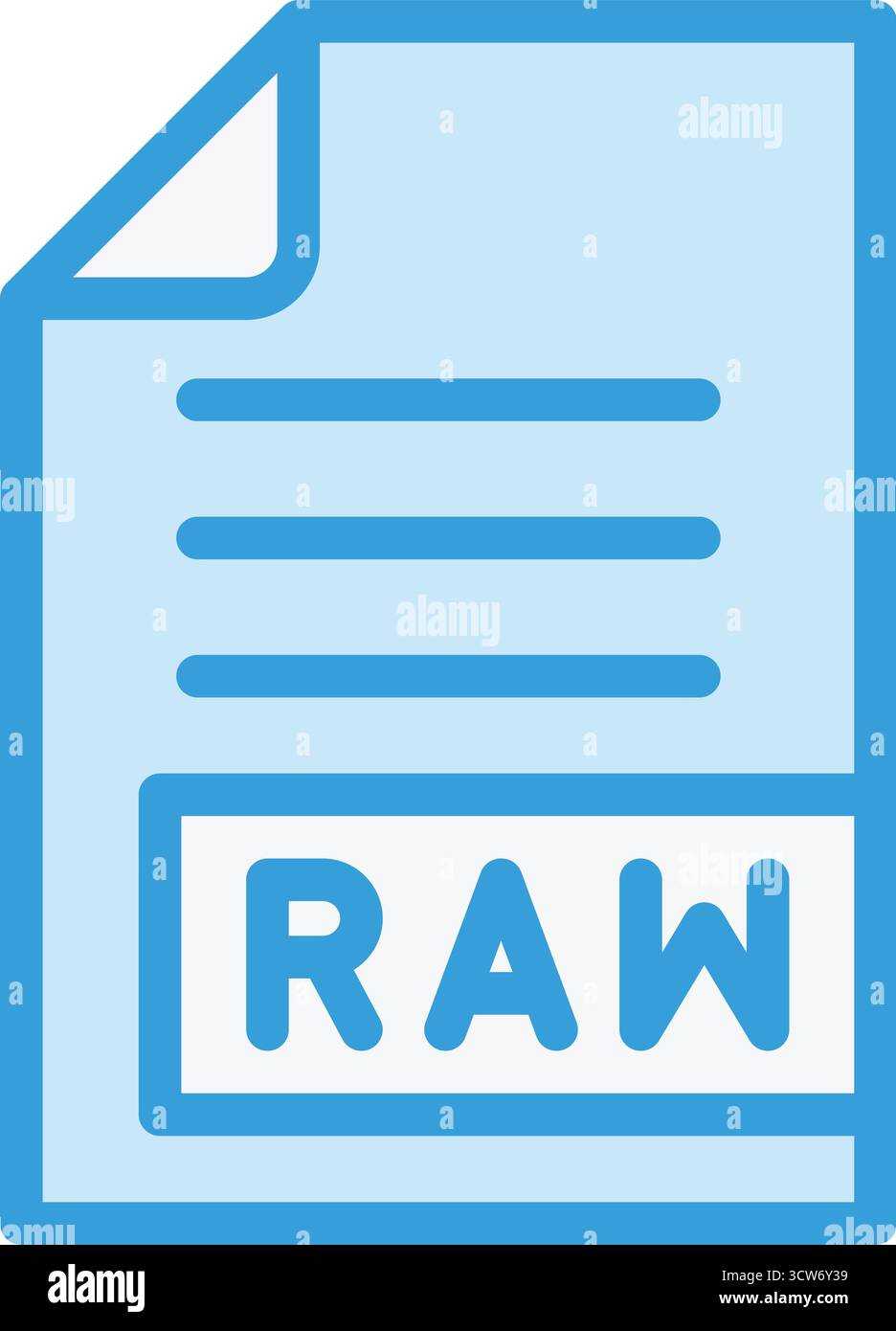 Illustrazione del disegno dell'icona del vettore RAW Illustrazione Vettoriale