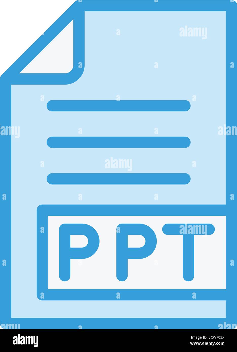 Illustrazione di progettazione dell'icona del vettore PPT Illustrazione Vettoriale