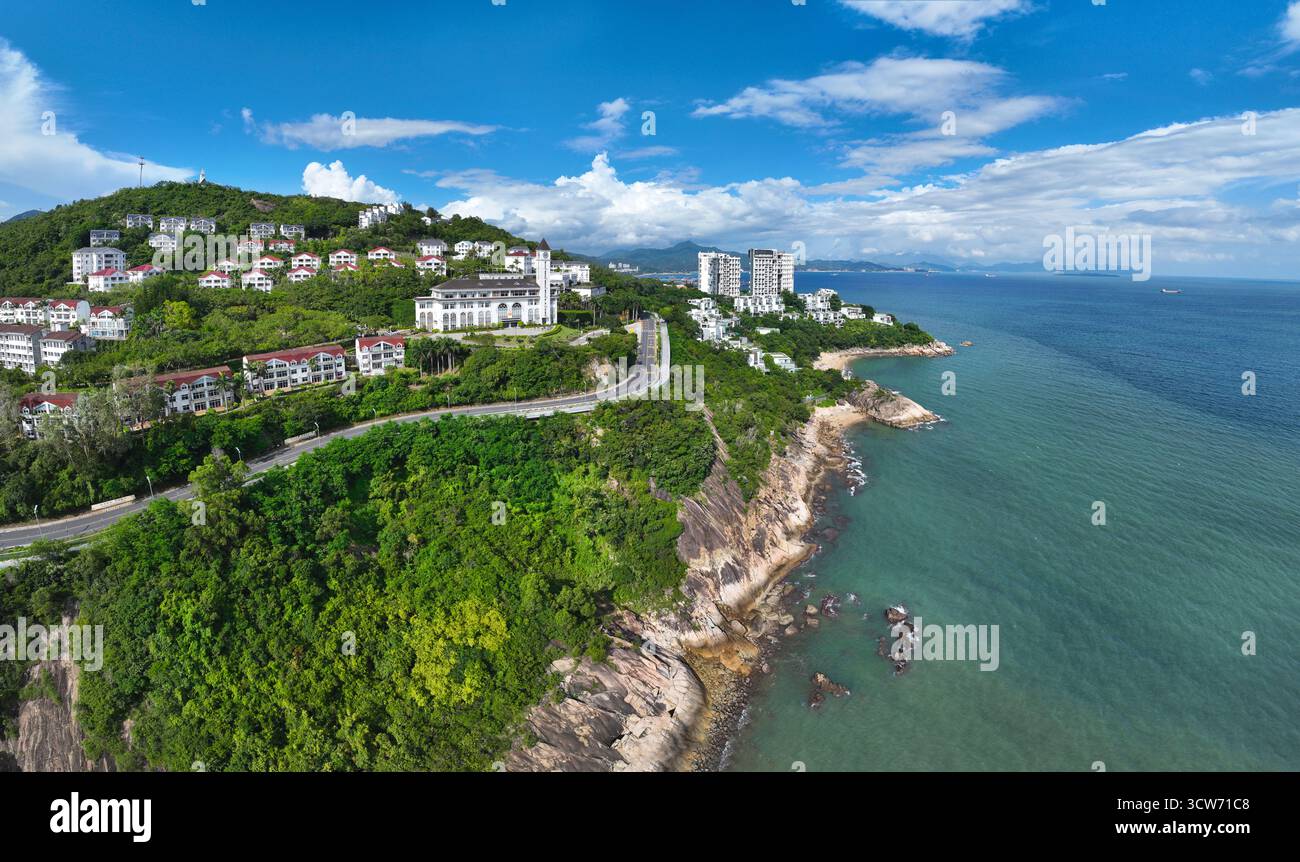 Fotografia aerea della Costa delle Rose a Kwai Chung, nuovo distretto di Dapeng, Shenzhen, provincia del Guangdong Foto Stock