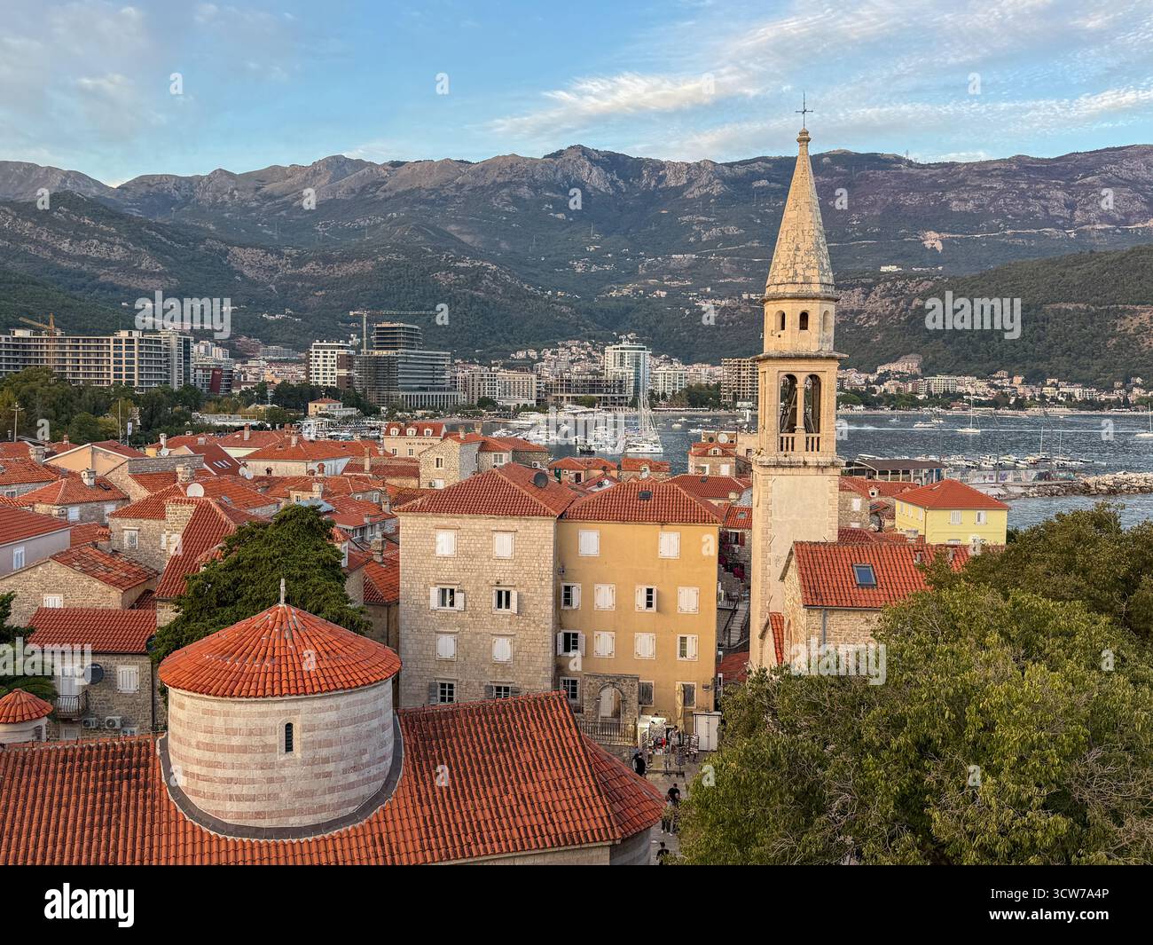 Vista dalla Citdel, Budva, Montenegro. - Immagine stock catturata con smartphone
