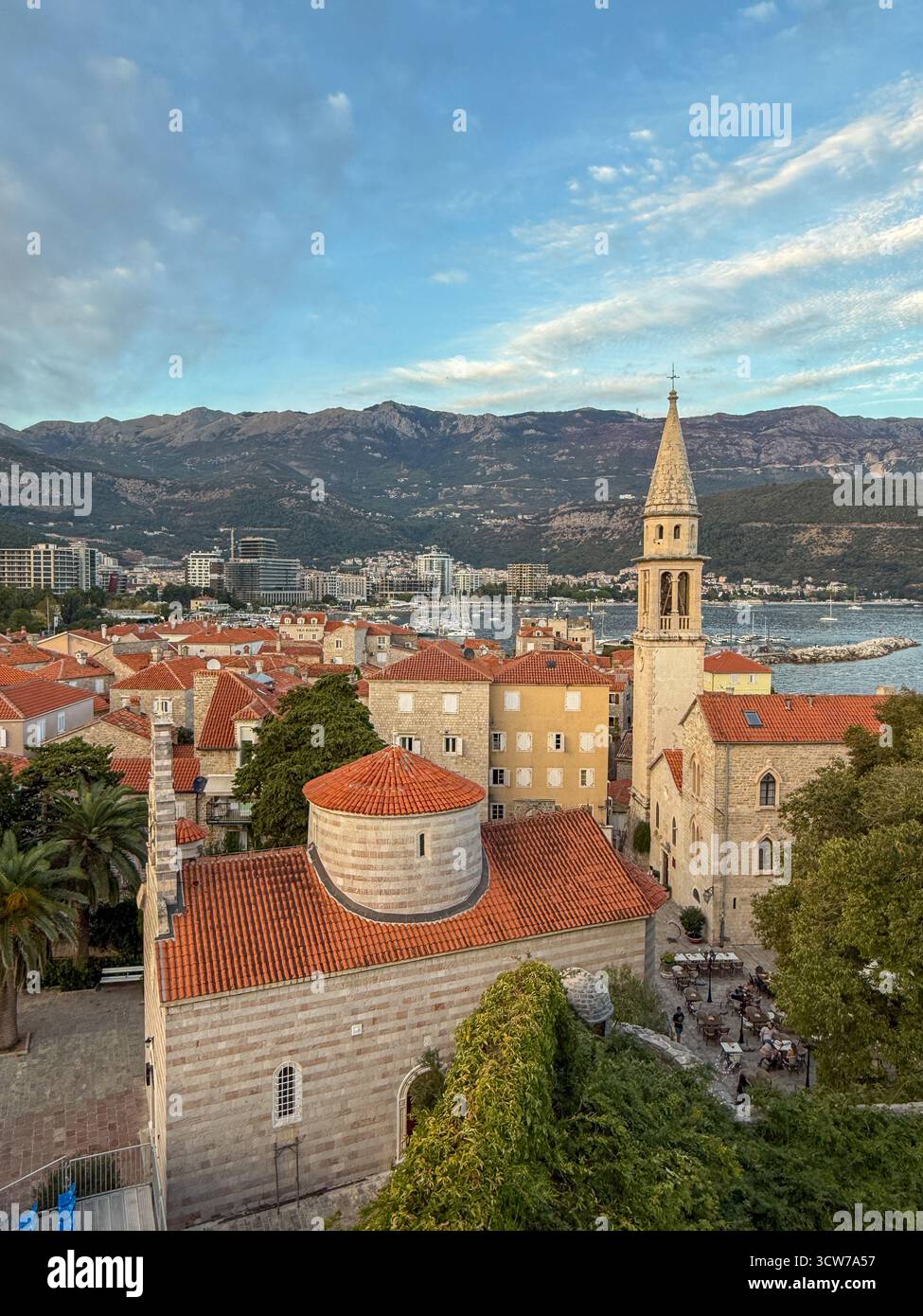 Vista dalla Citdel, Budva, Montenegro. - Immagine stock catturata con smartphone