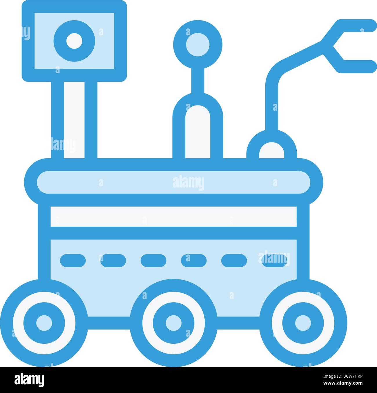Illustrazione del design dell'icona del vettore Mars rover Illustrazione Vettoriale