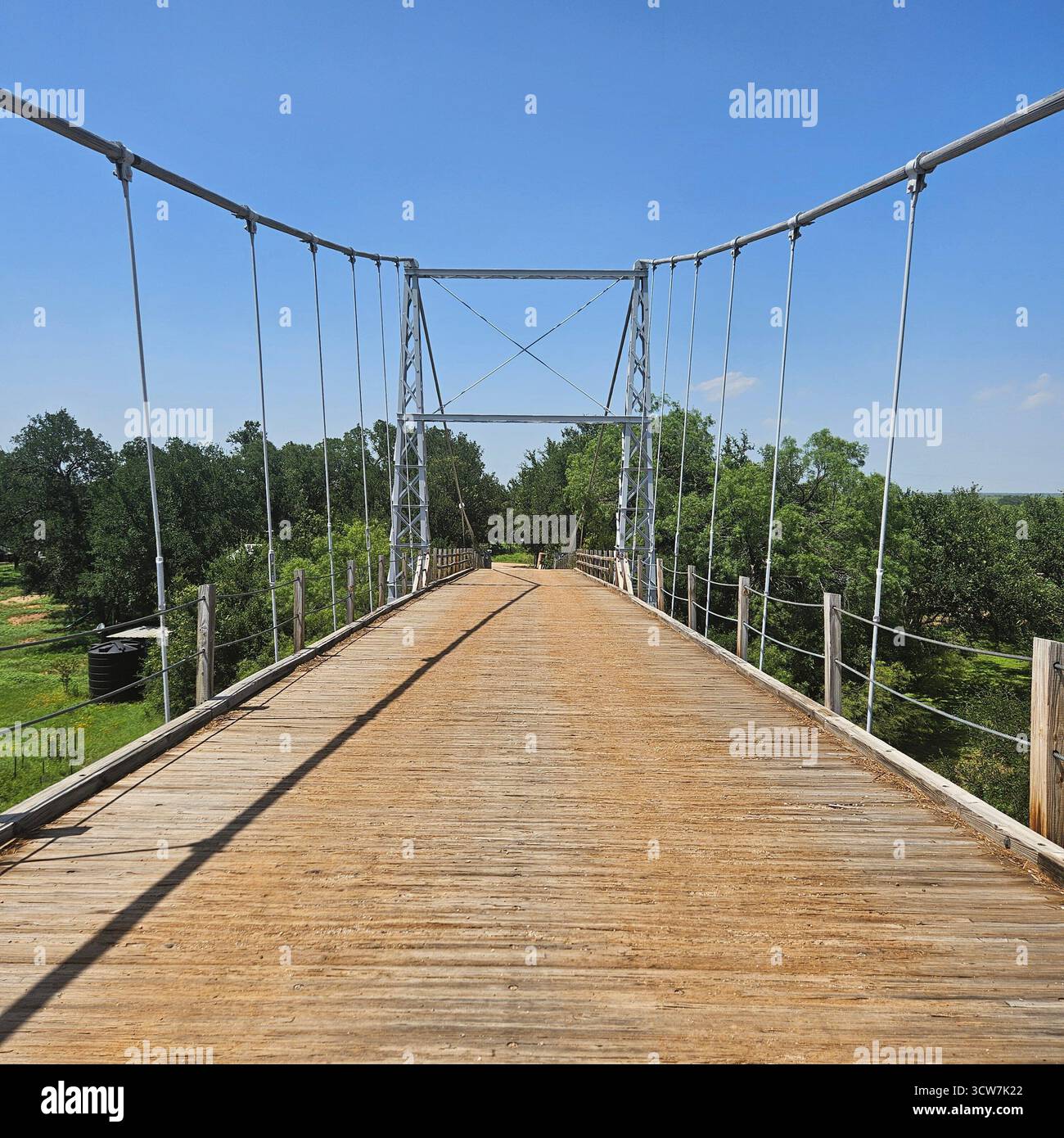 Regency Suspension Bridge sul fiume Colorado Foto Stock