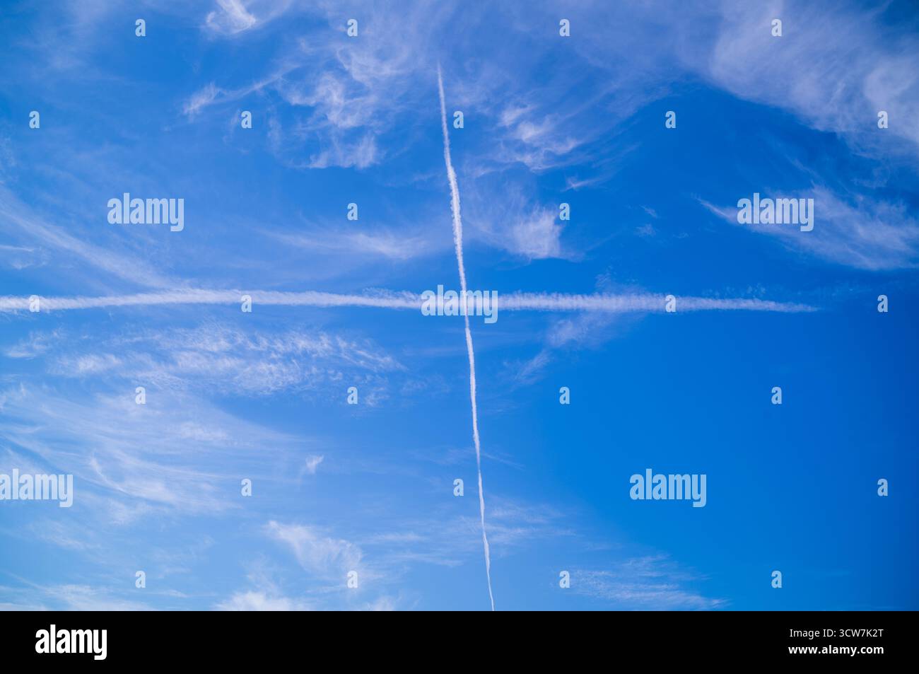 Il jet contrasta Austin Texas. Foto Stock