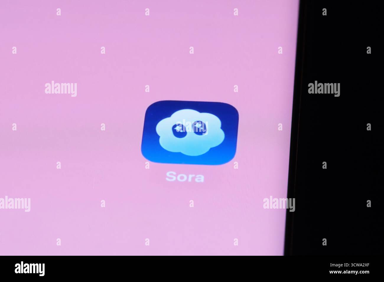 Shanghai, Cina - 10 ottobre 2025: Logo icona Sora app Foto Stock