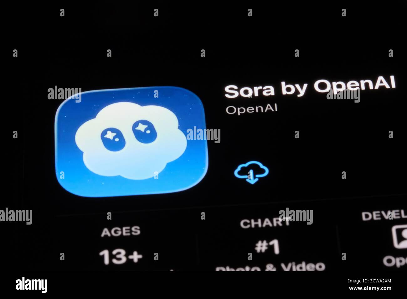 Shanghai, Cina - 10 ottobre 2025: Logo icona Sora app Foto Stock