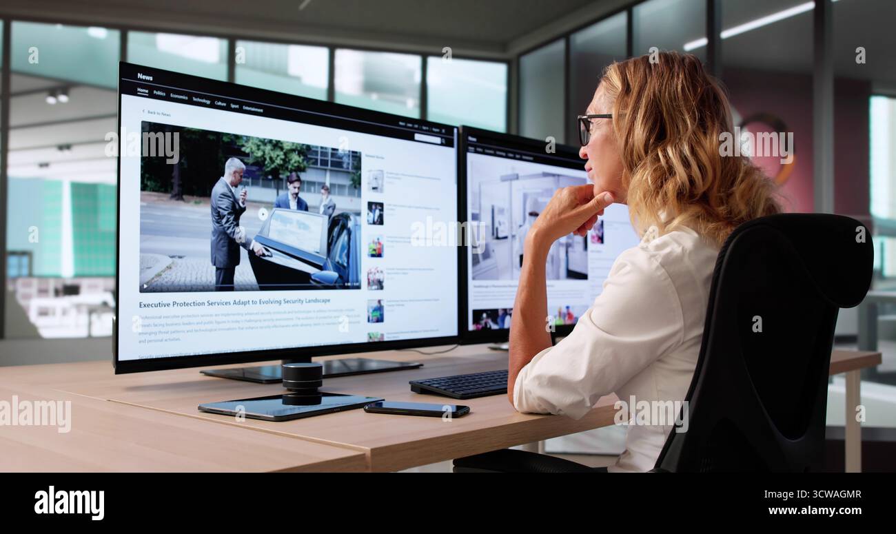 Giornalismo digitale: Il futuro di News Media e Reporting Foto Stock