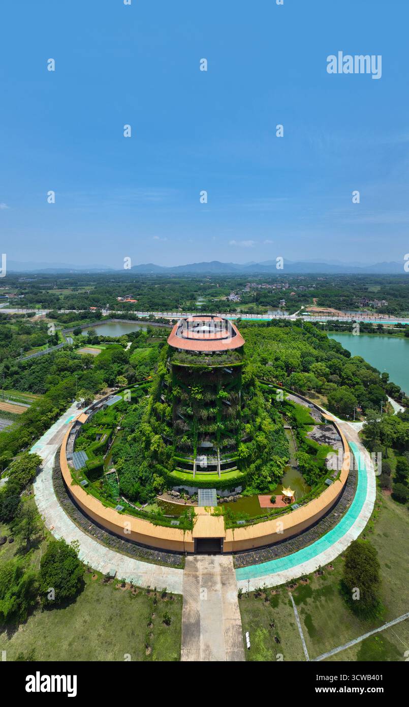 Fotografia aerea del Liyi Golden Money Turtle Ecological Park Resort nella contea di Boluo, città di Huizhou Foto Stock