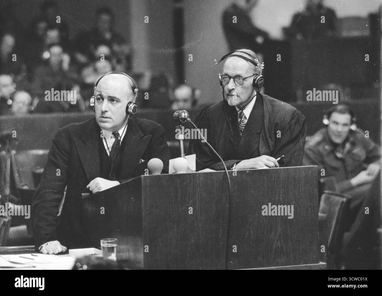Processo di Norimberga, principali criminali di guerra, i pubblici ministeri, Norimberga 1946 Foto Stock