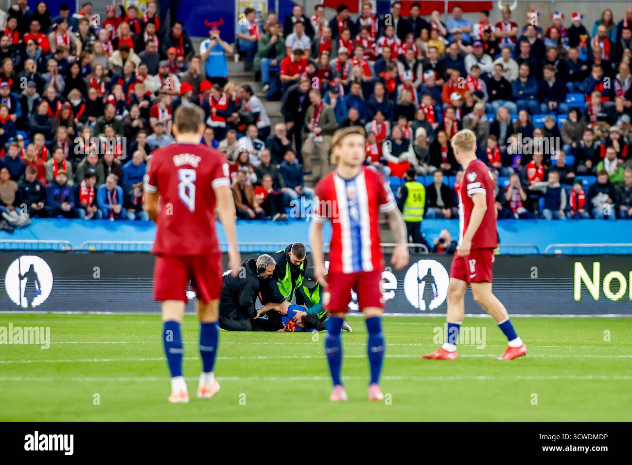Oslo, Norvegia, 11 ottobre 2025. Lanciati nella partita di qualificazione ai Mondiali tra Norvegia e Israele allo stadio Ullevål di Oslo. Crediti: Frode Arnesen/Alamy Live News Foto Stock