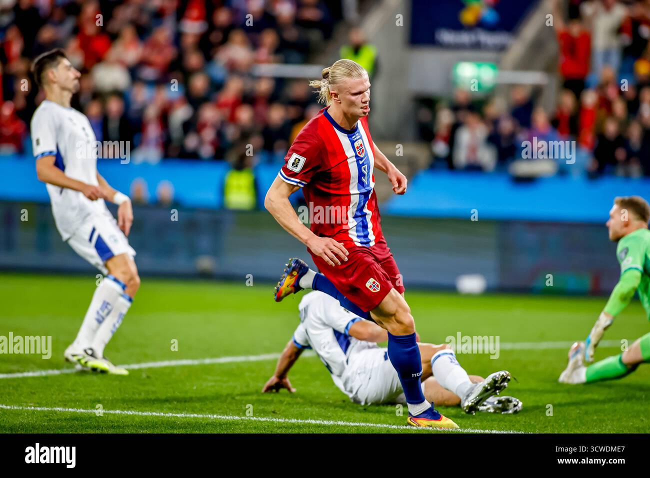 Oslo, Norvegia, 11 ottobre 2025. Il norvegese Erling Braut Haaland nella partita di qualificazione al campionato del mondo tra Norvegia e Israele allo stadio Ullevål di Oslo. Crediti: Frode Arnesen/Alamy Live News Foto Stock