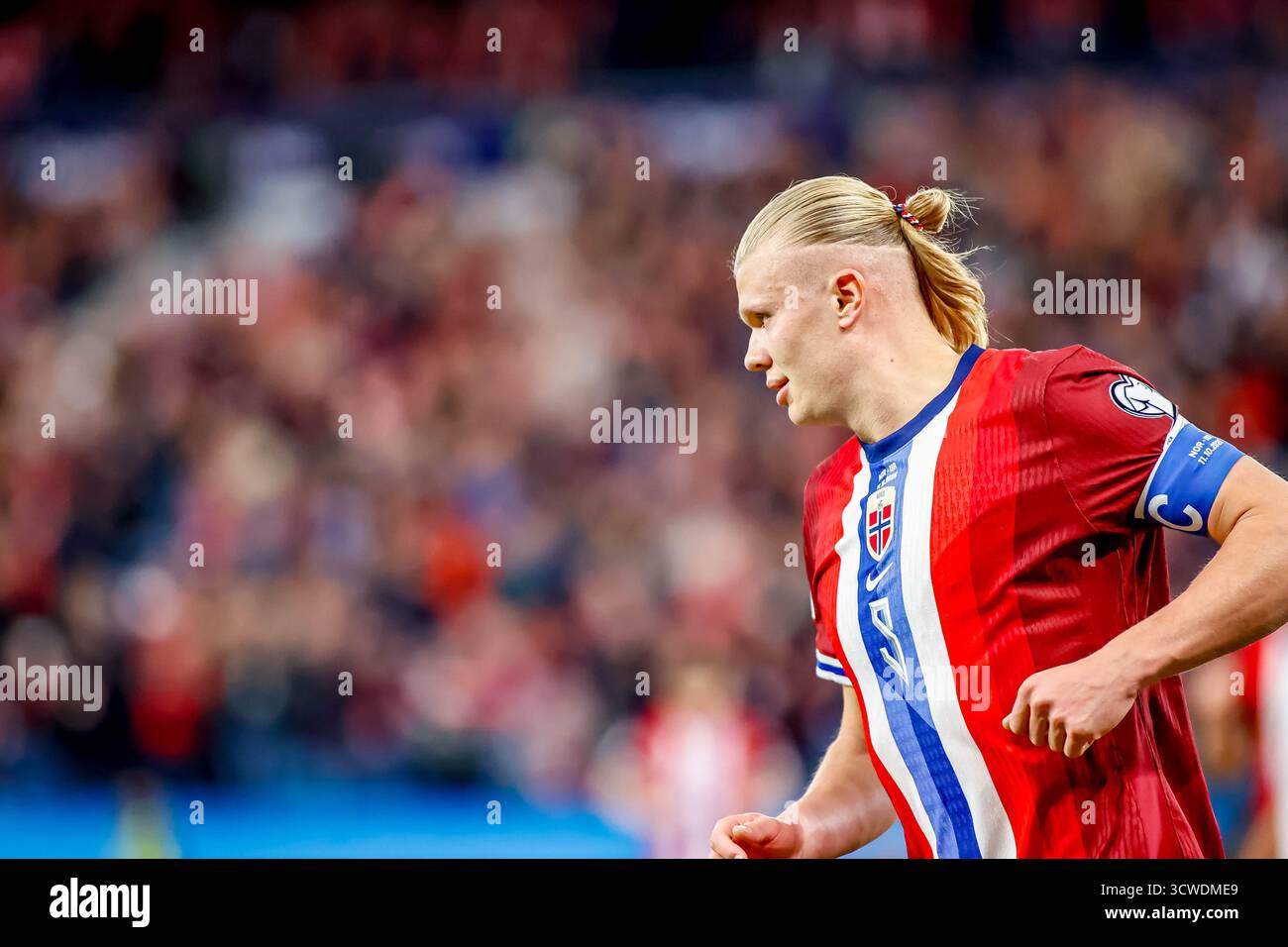 Oslo, Norvegia, 11 ottobre 2025. Il norvegese Erling Braut Haaland nella partita di qualificazione al campionato del mondo tra Norvegia e Israele allo stadio Ullevål di Oslo. Crediti: Frode Arnesen/Alamy Live News Foto Stock