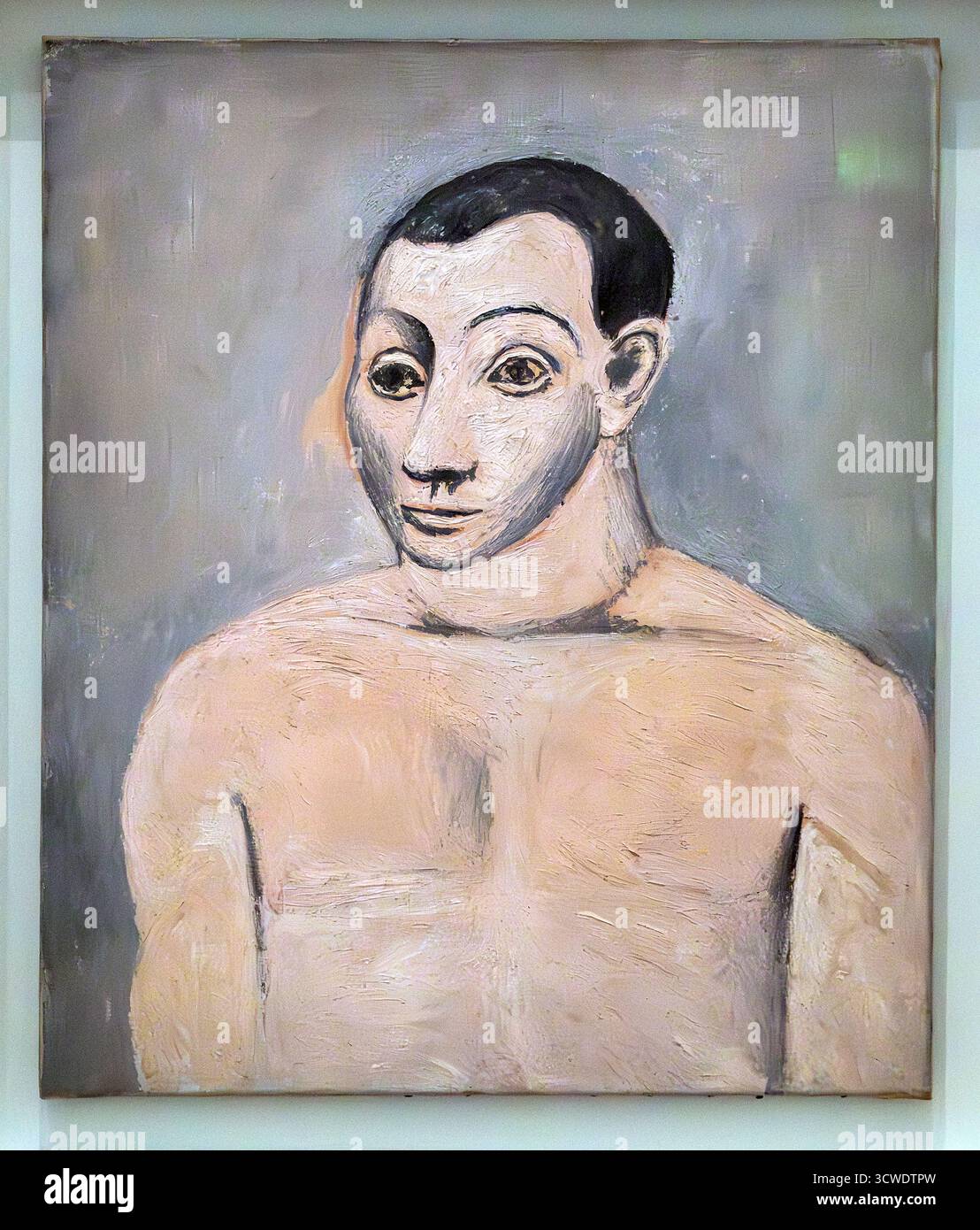 Autoportrait (Autoritratto) 1906/7 noto anche come Busto dell'uomo di Pablo Picasso nel Museo Picasso, Marais, Parigi, Francia Foto Stock