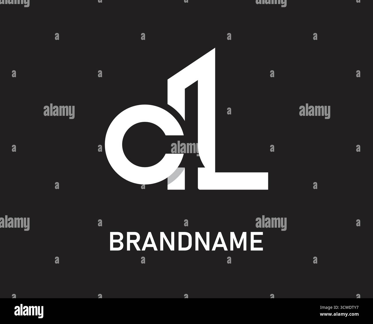 Modello di design del logo Letter cl Illustrazione Vettoriale