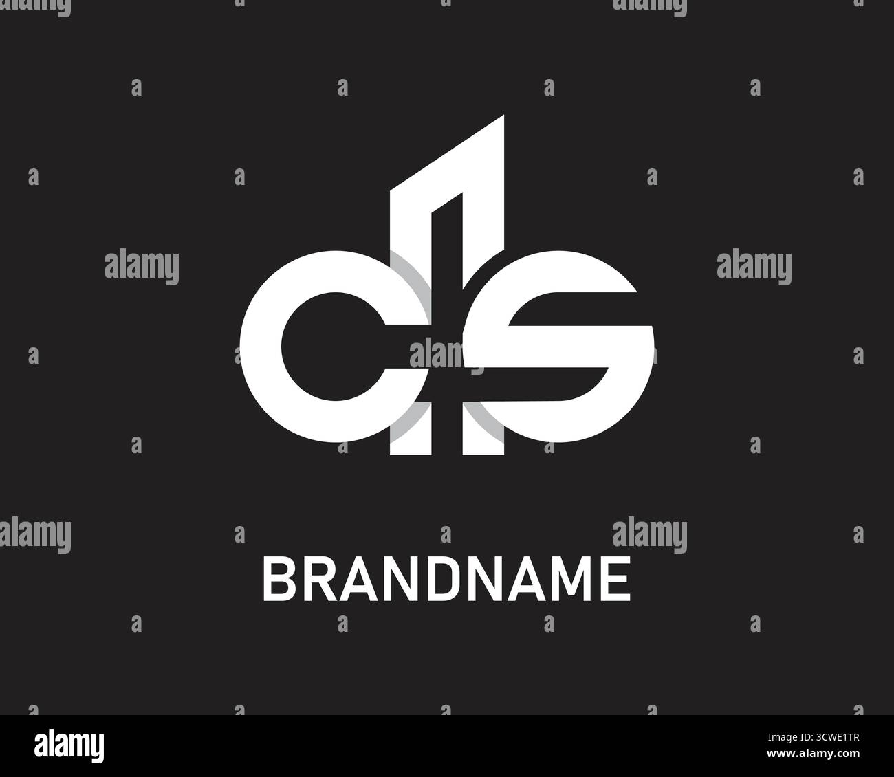 Modello di design del logo Letter cs Illustrazione Vettoriale