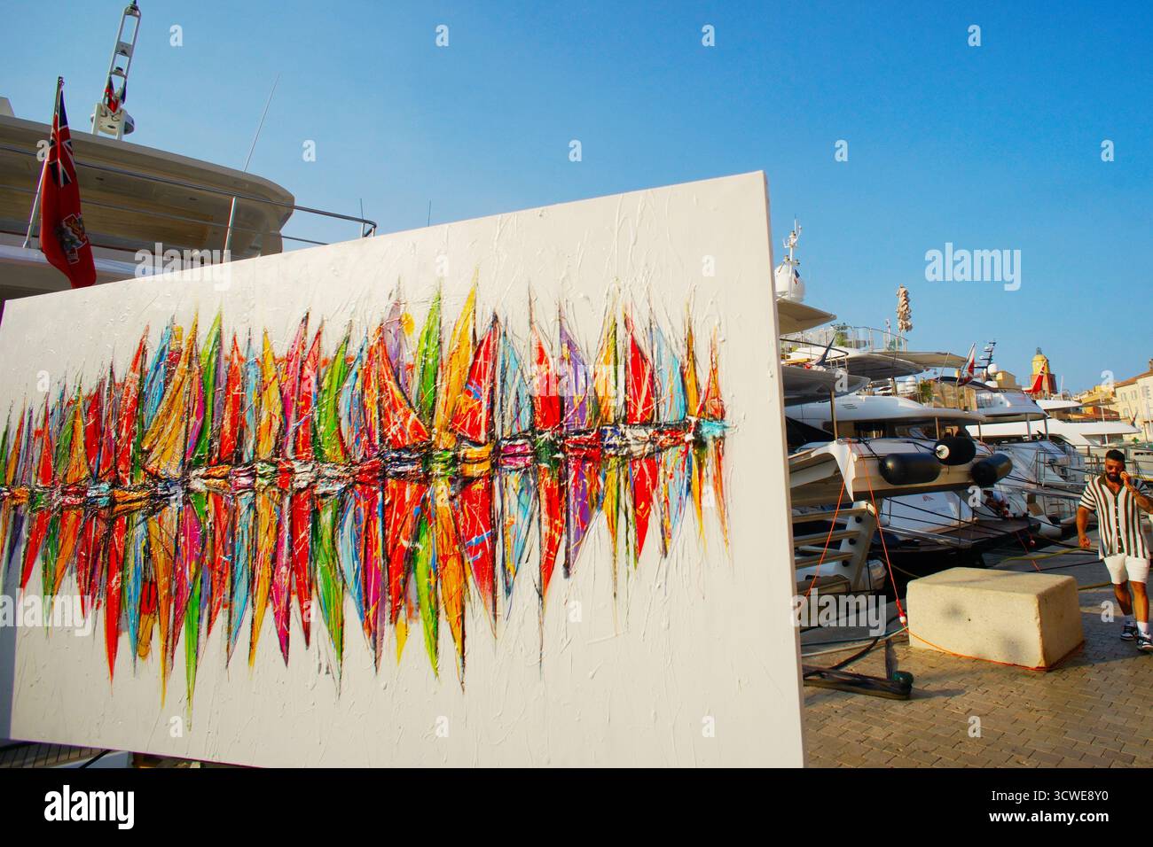 Porto di Saint-Tropez, Francia Foto Stock