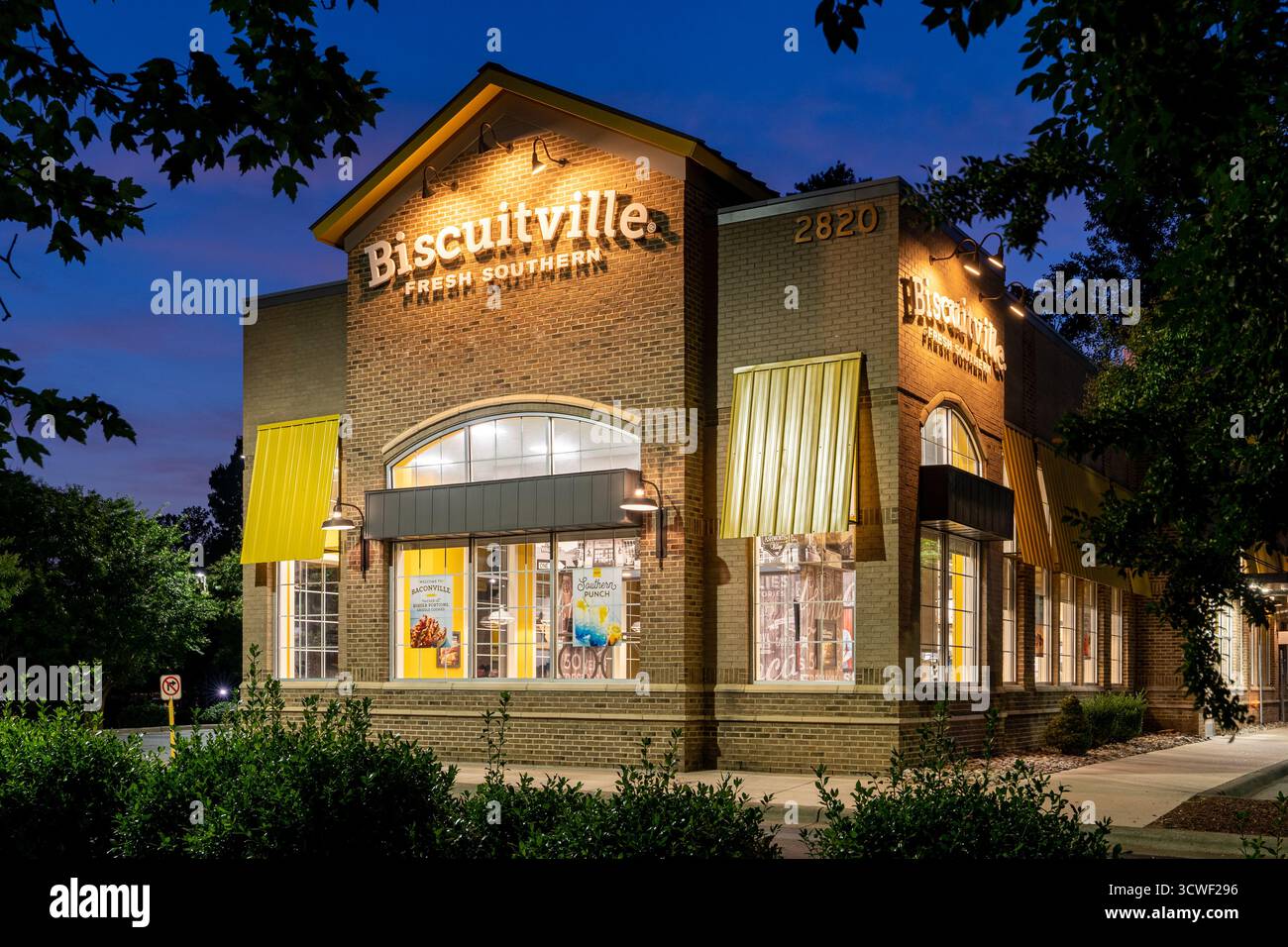 Biscuitville Fresh Southern Biscuits Restaurant, edificio esterno con vista sul negozio Foto Stock