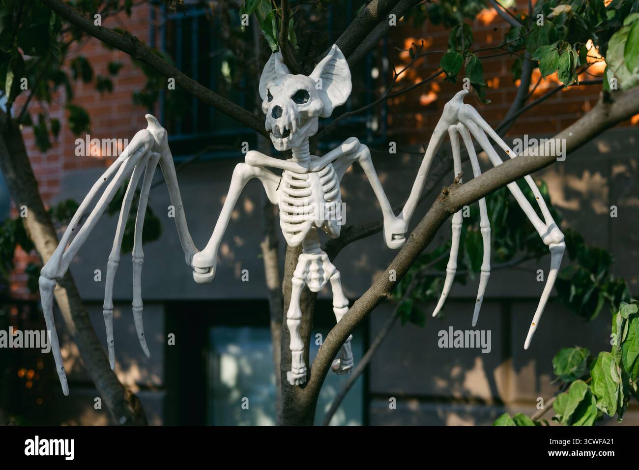 Set 3 Scheletri Di Halloween Ragno Pipistrello Topo - Ossa Finte In ABS - Decorazioni Spaventose Per Casa E Giardino - 5
