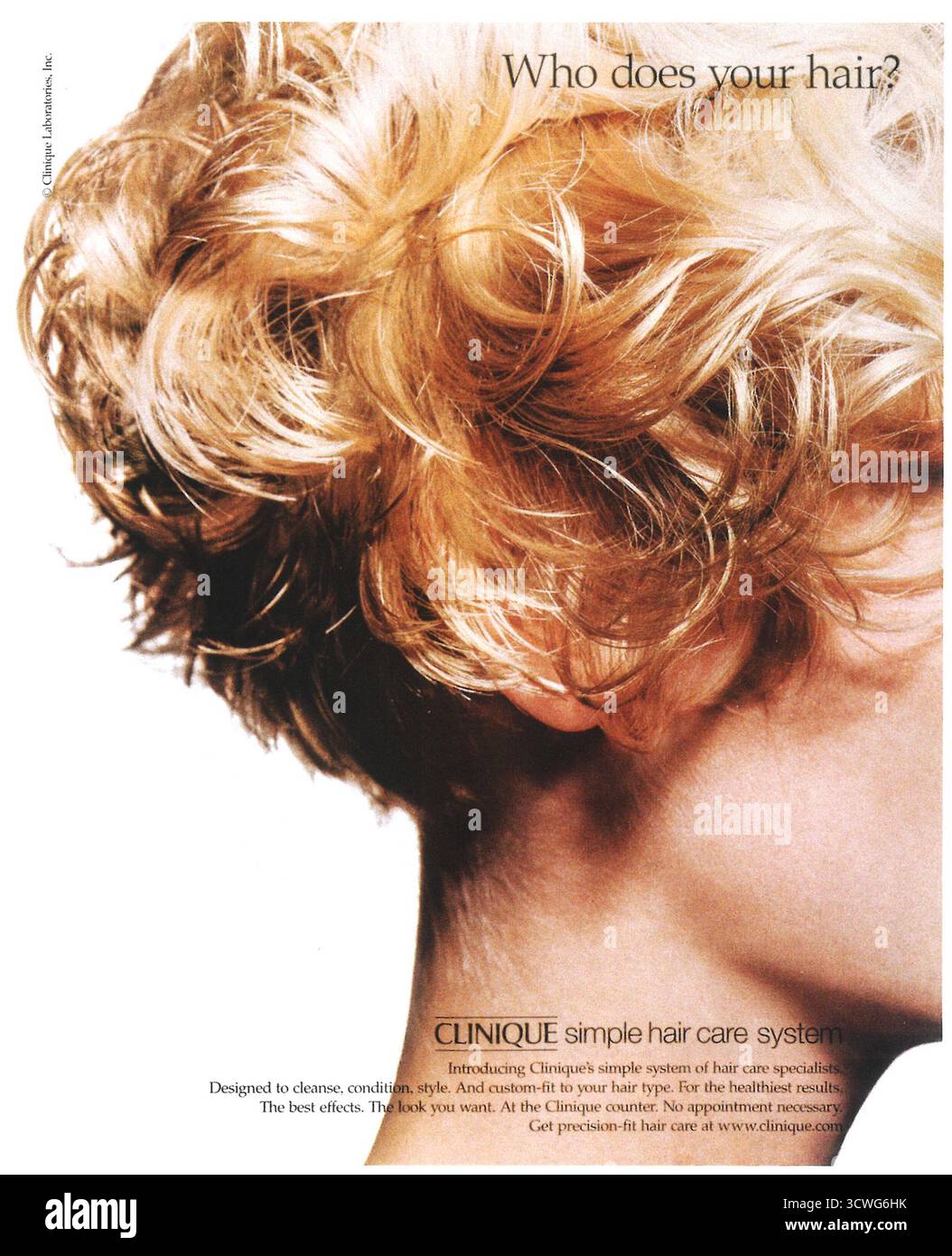 2000 Clinique Simple hair care system ad Foto Stock