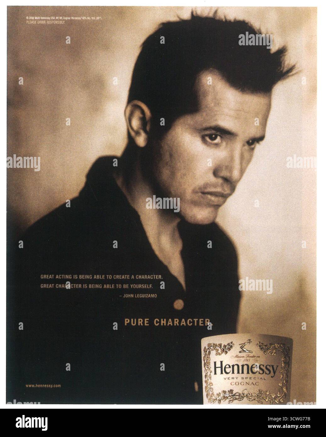 2006 Hennessy Cognac ad con John Leguizamo Foto Stock