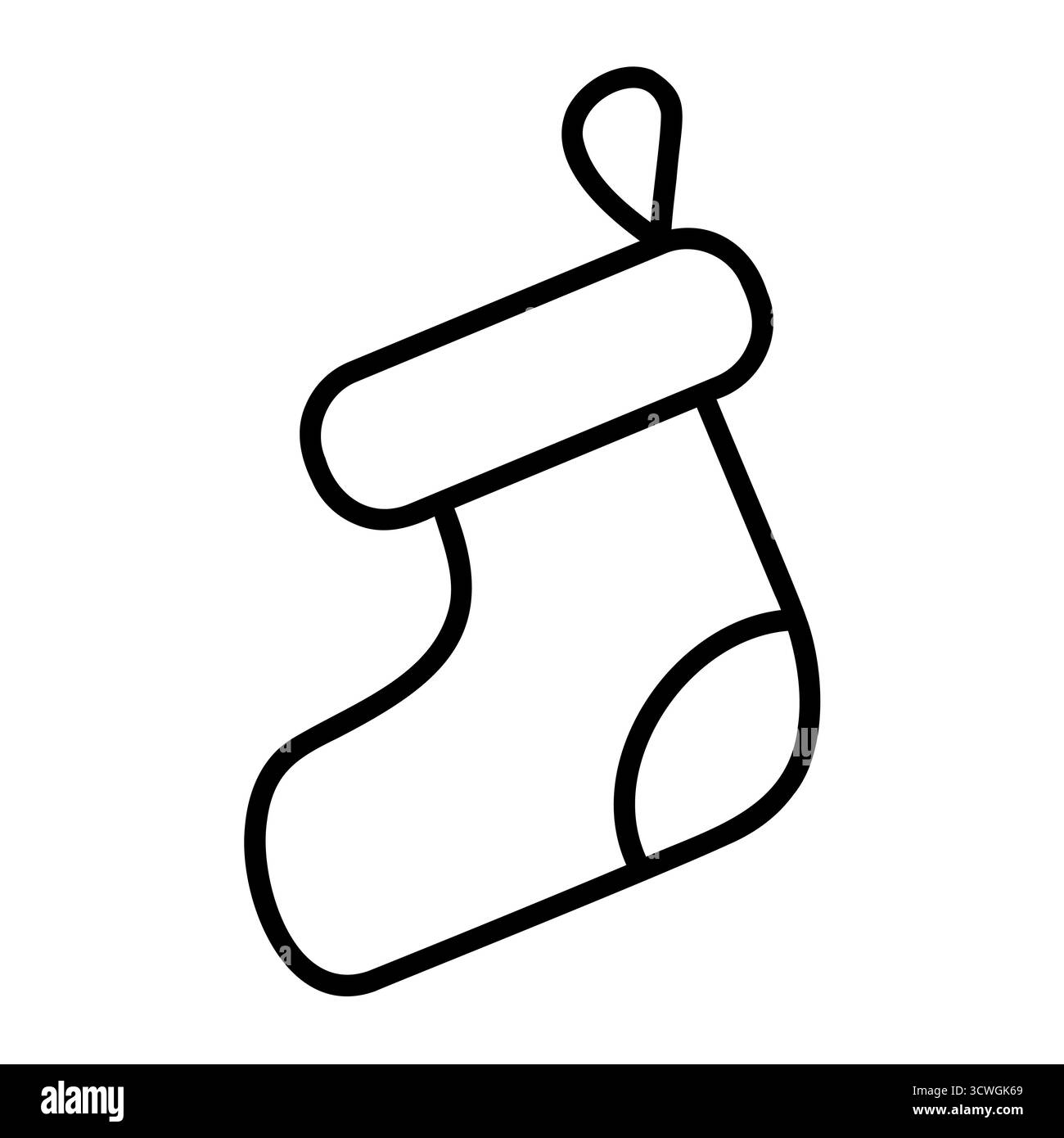 Graziose calze natalizie, vettoriali ideali per decorazioni natalizie, regali per bambini e set di illustrazioni natalizie. Illustrazione Vettoriale