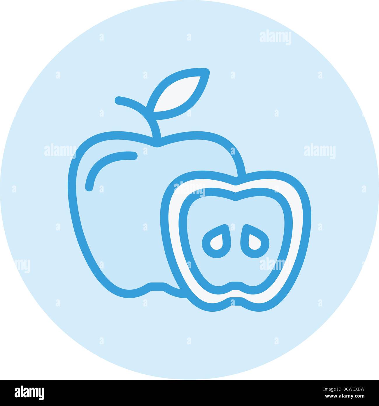 Illustrazione della progettazione dell'icona di Apple Vector Illustrazione Vettoriale