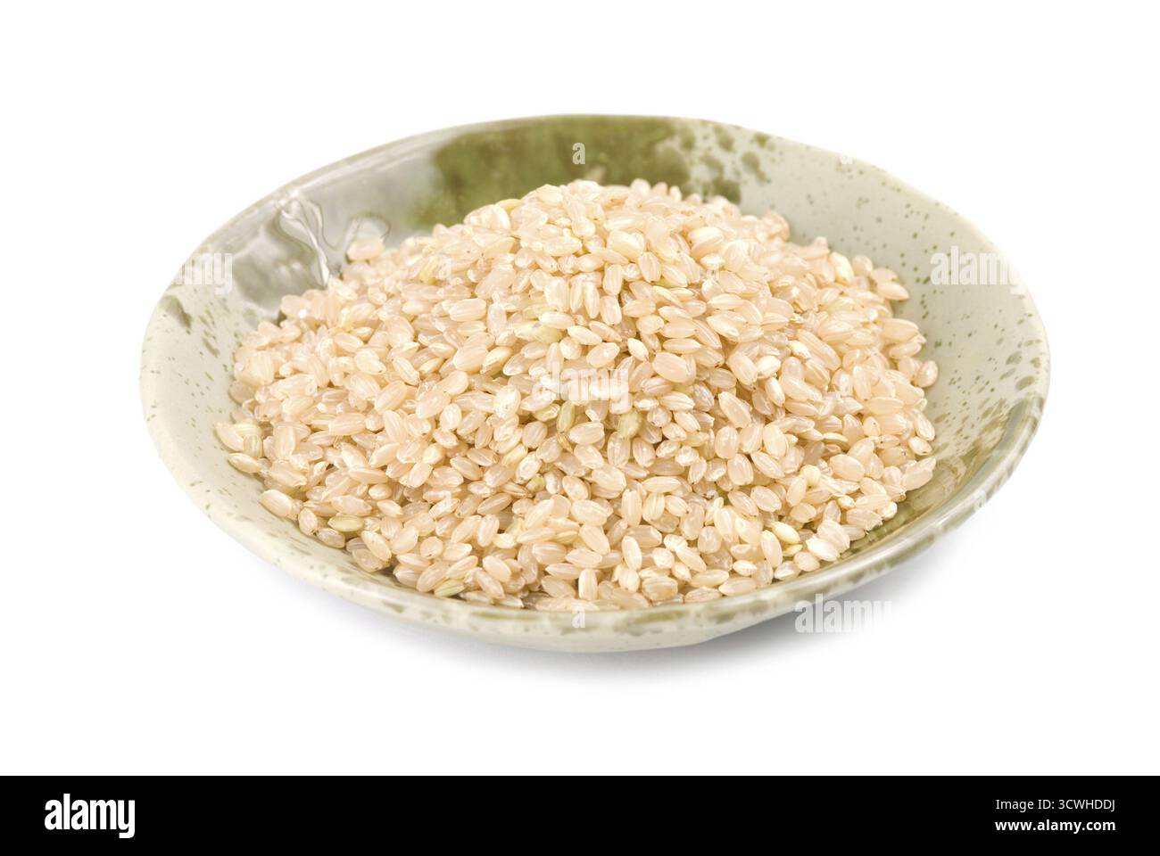 Isolate il riso nel recipiente, principale alimento di giapponese Foto Stock