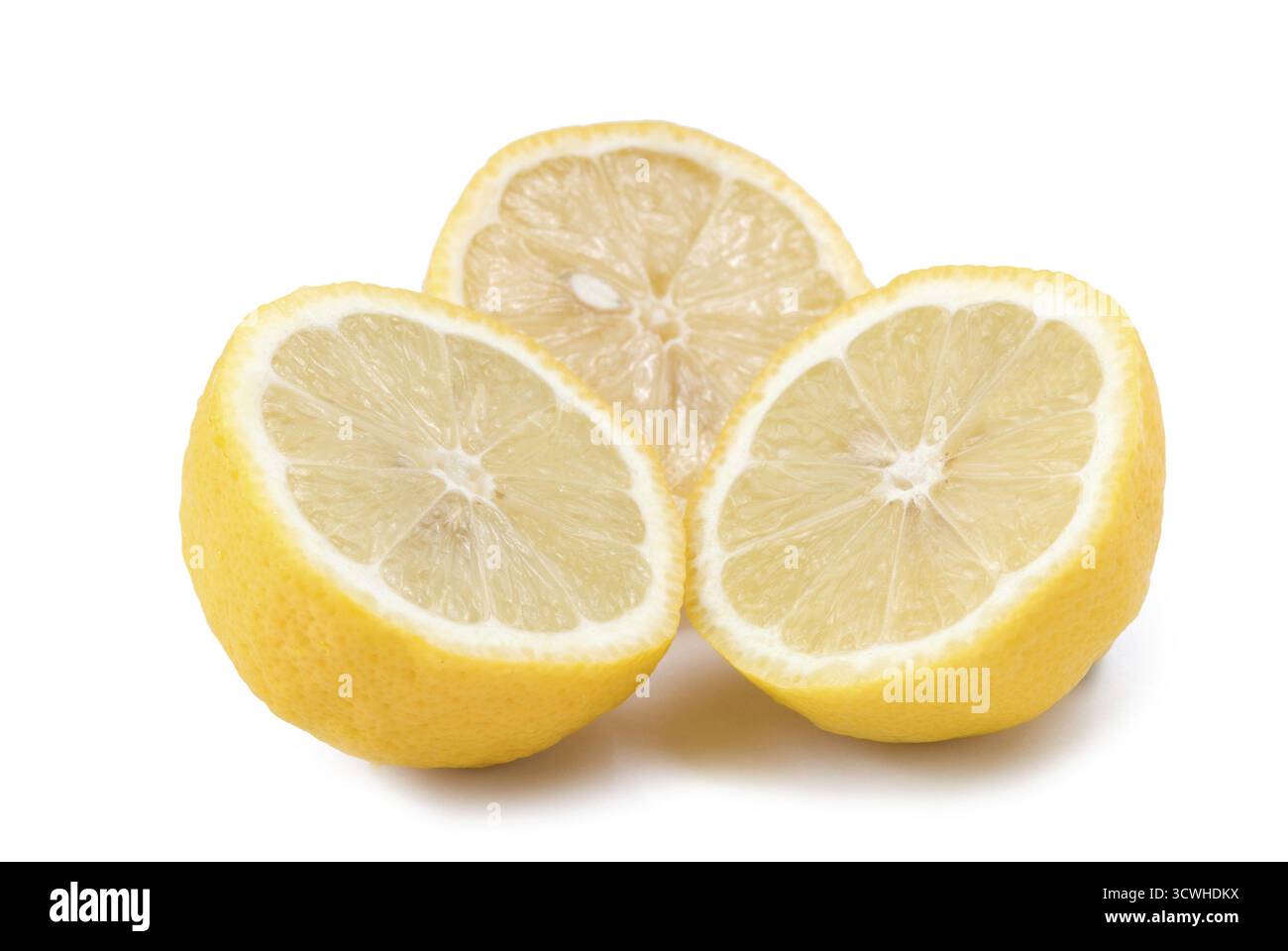 Isolato di frutta limone su sfondo bianco Foto Stock