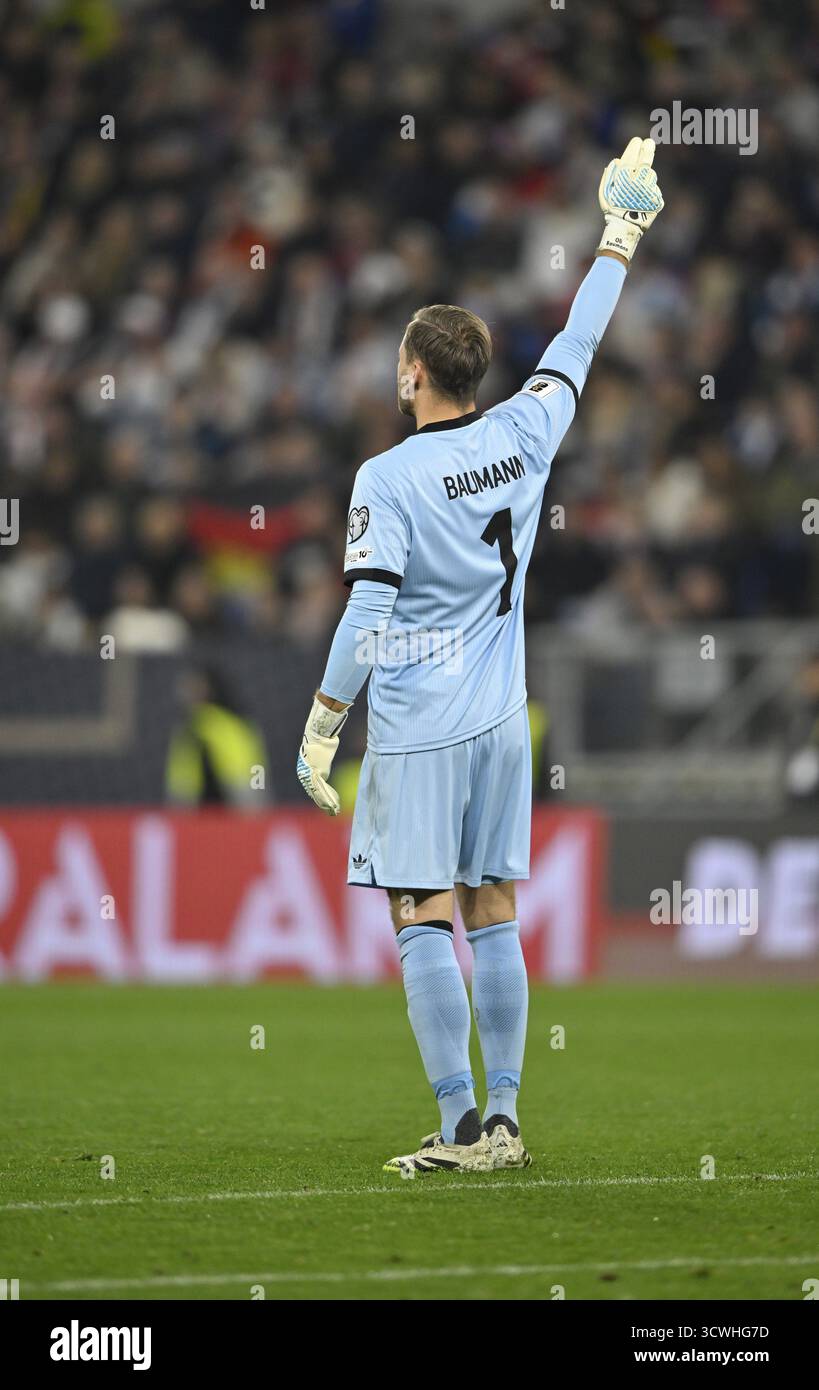 Portiere Oliver Baumann GER (01) qualificazioni alla Coppa del mondo Gesture Gesture, partita internazionale, Germania contro Lussemburgo, PreZero Arena, Sinsheim, Baden-Wuer Foto Stock
