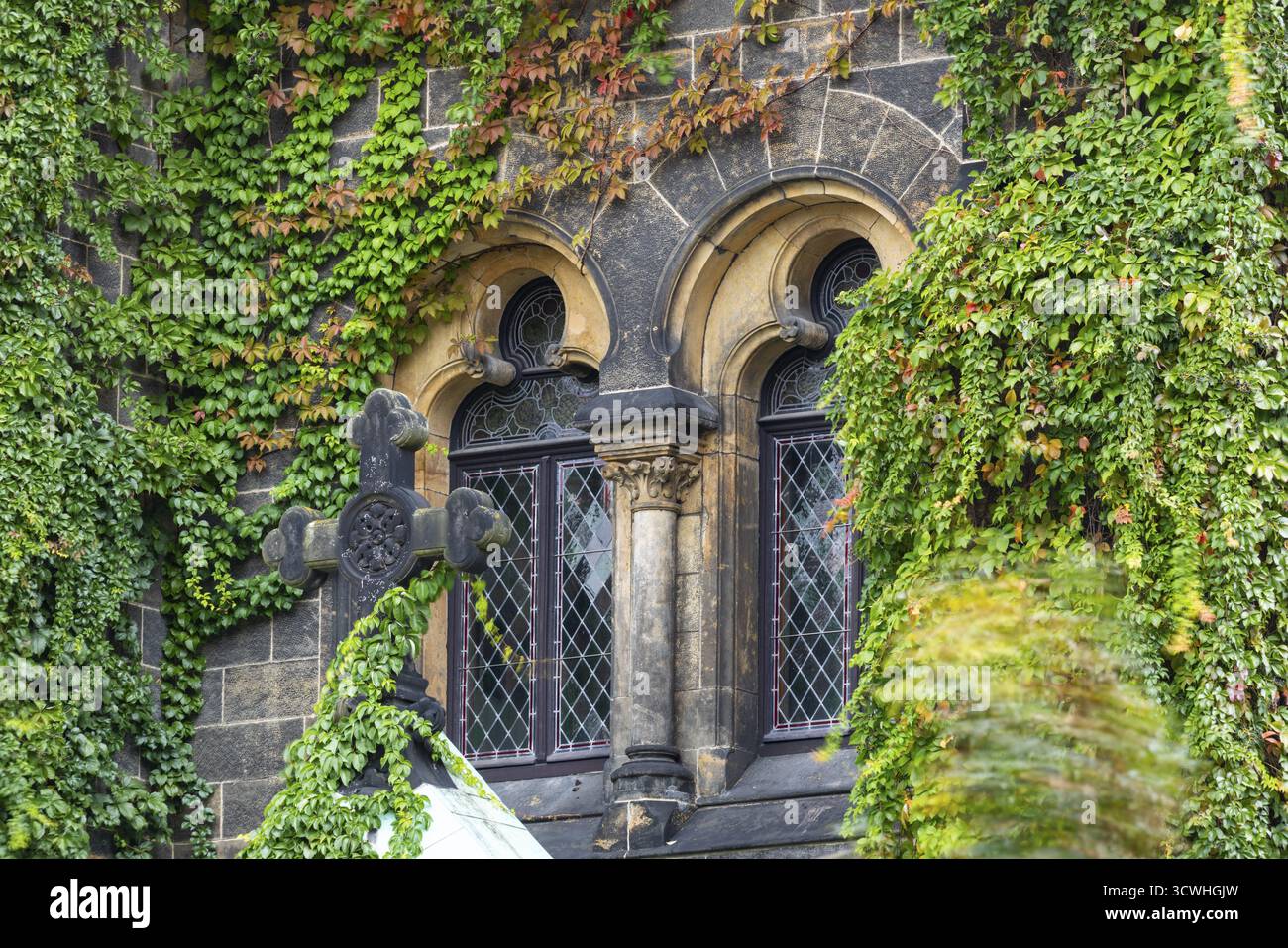 Facciata ingrossata della chiesa di Martin Lutero, Neustadt, Dresda, Sassonia, Germania Foto Stock