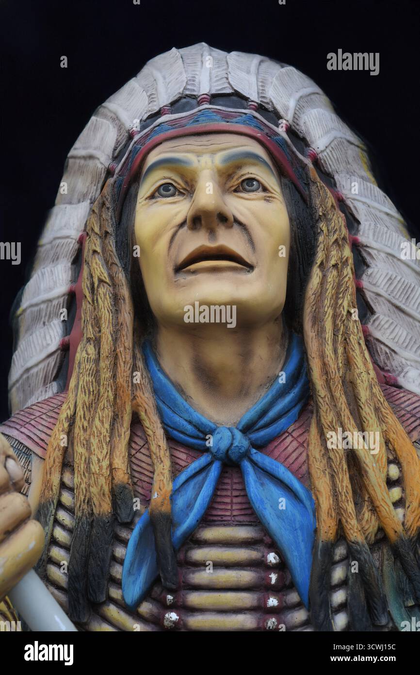 Statua degli indiani d'america Foto Stock